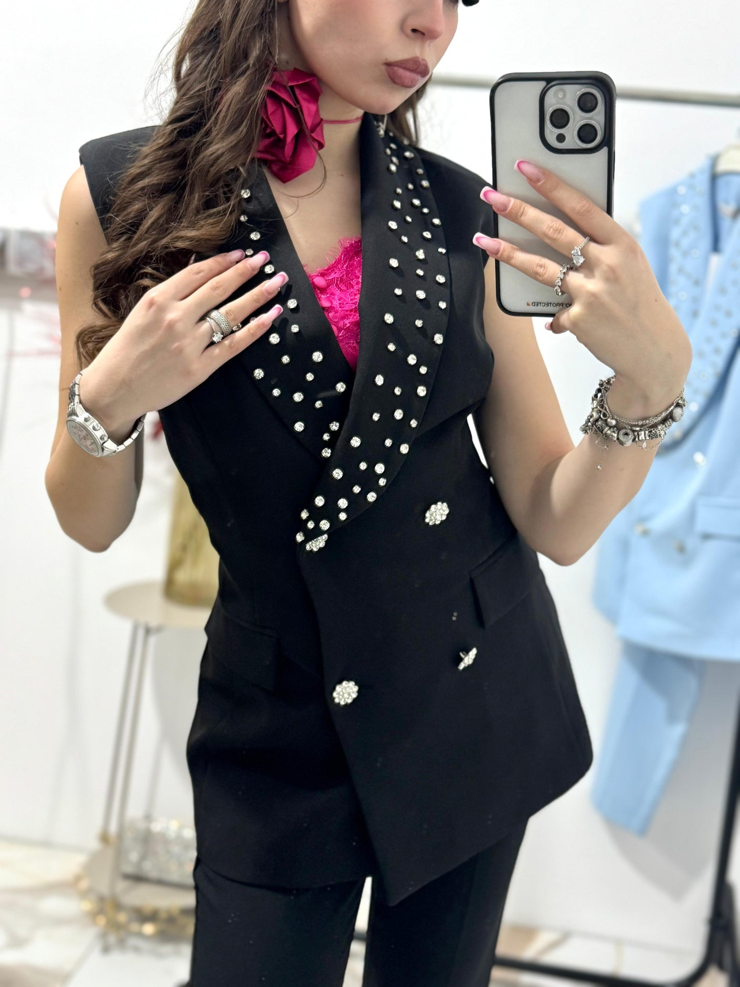 Costum elegant cu vesta Delia