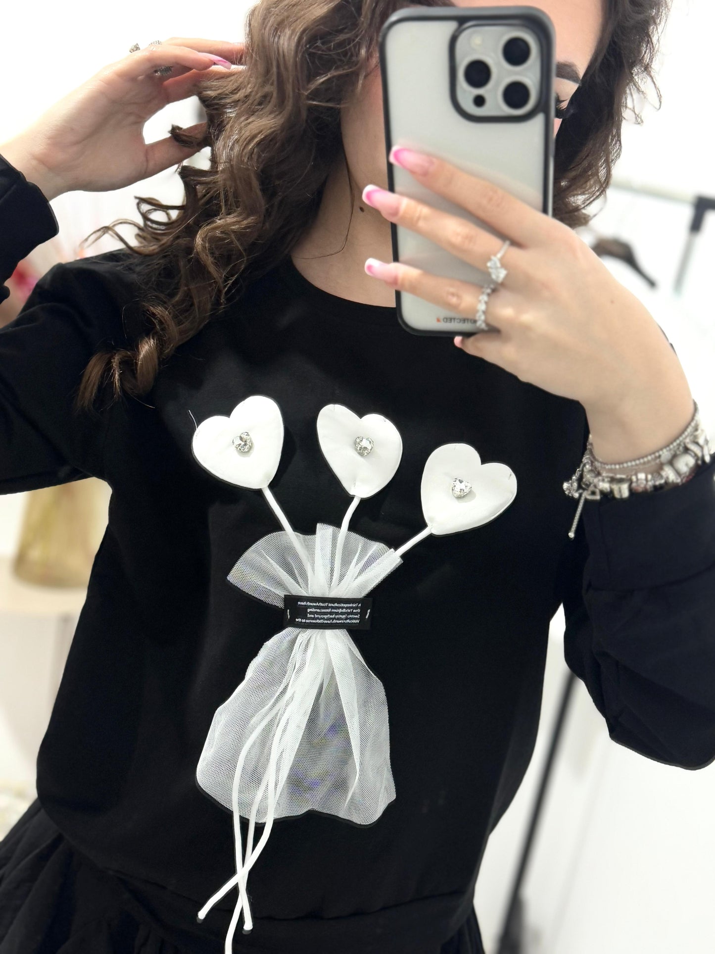 Bluza neagra 3Hearts