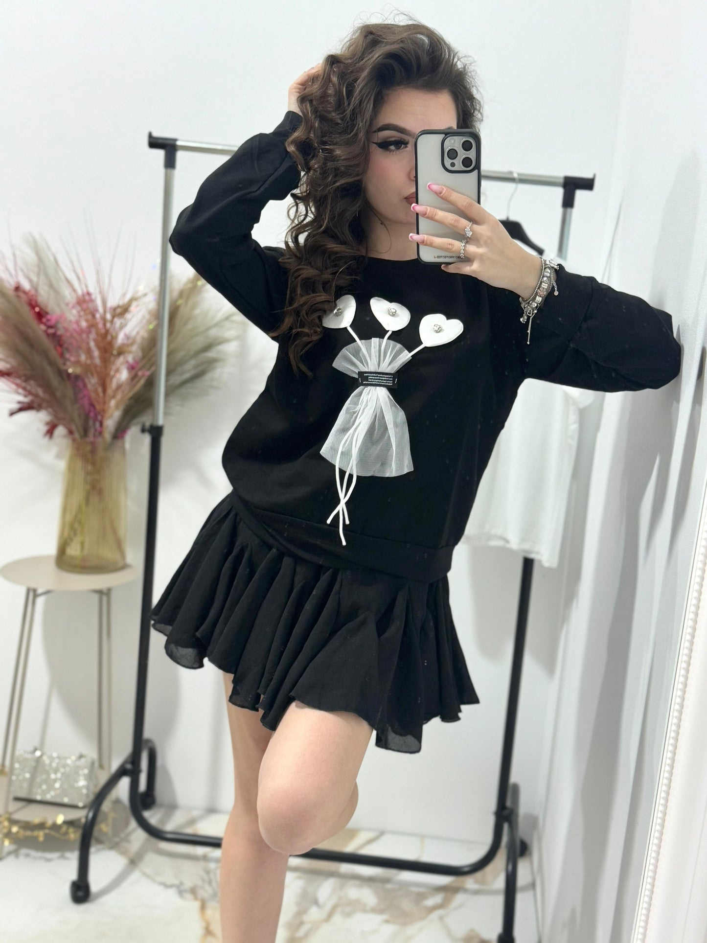Bluza neagra 3Hearts