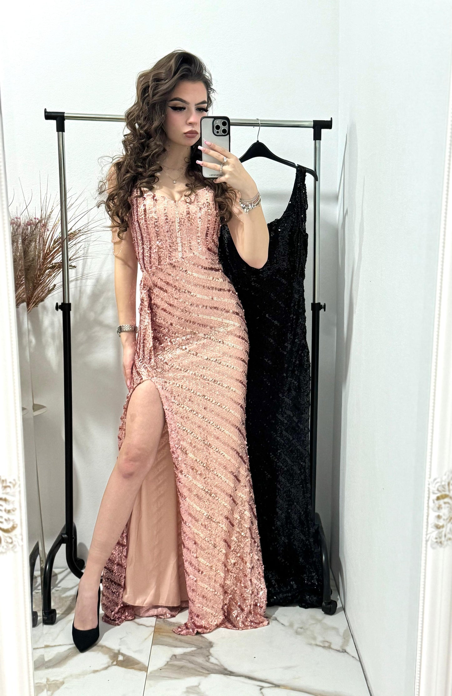 Rochie lunga din paiete Rebecca