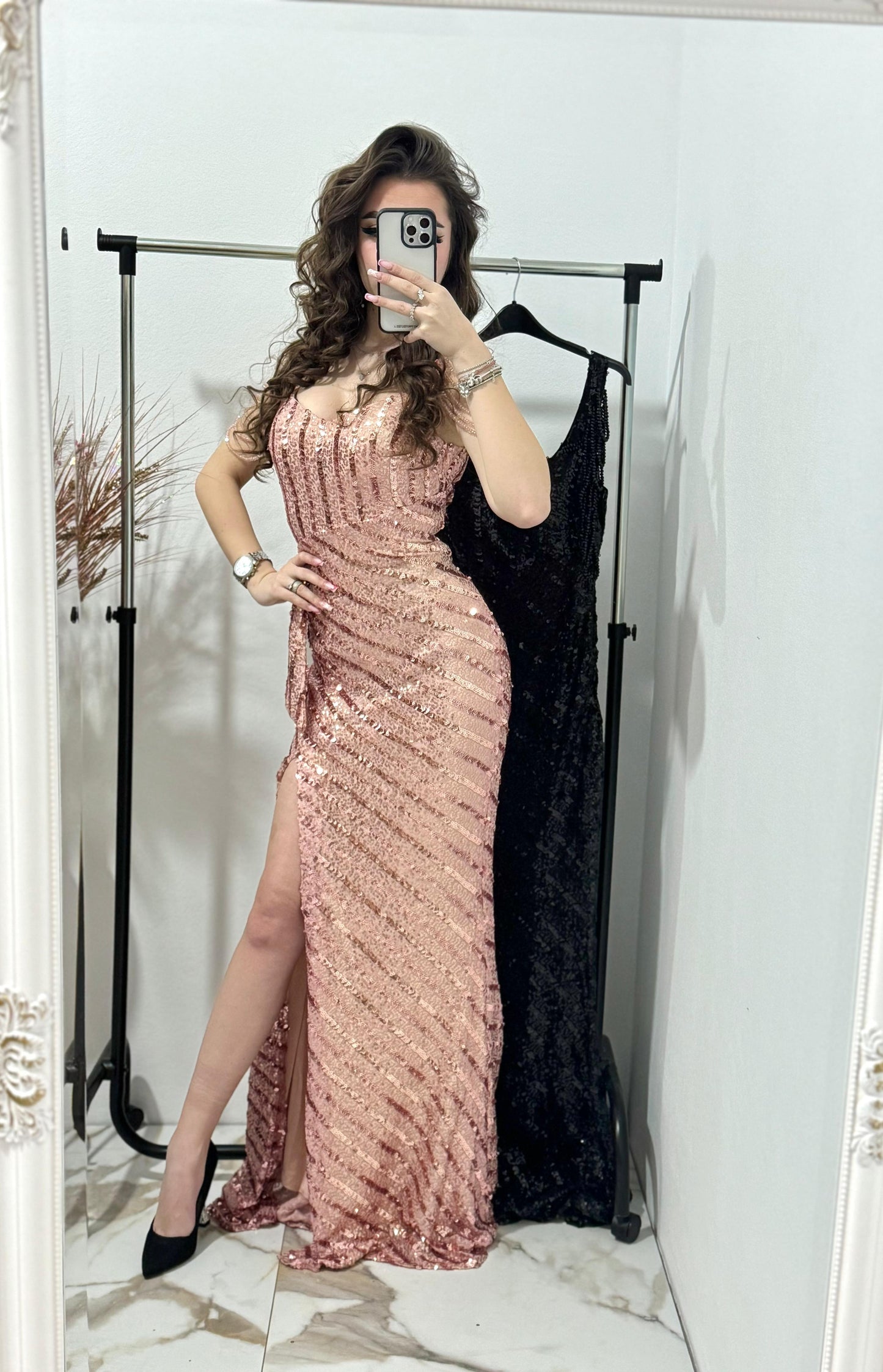 Rochie lunga din paiete Rebecca