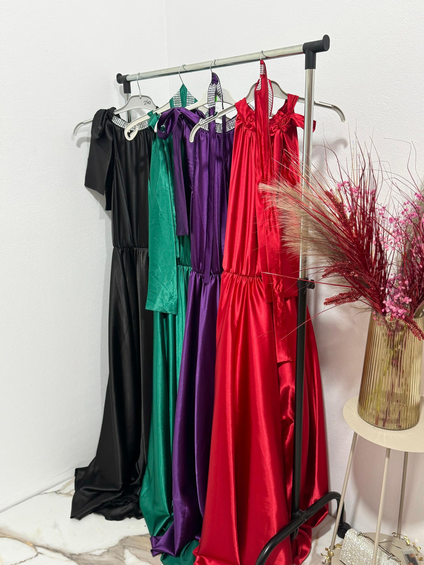 Rochie lunga din satin Marisa