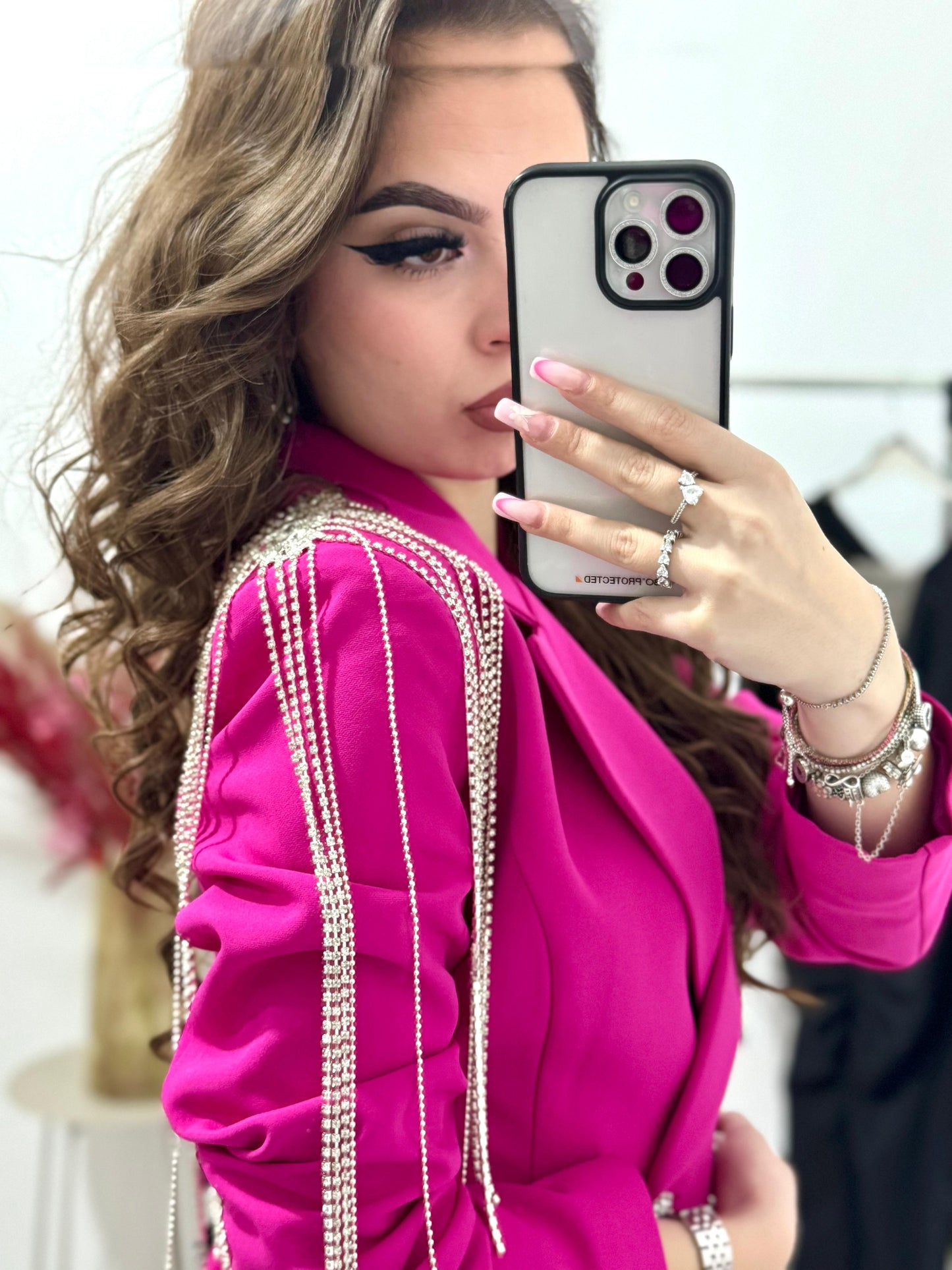 Rochie sacou fucsia Chainz