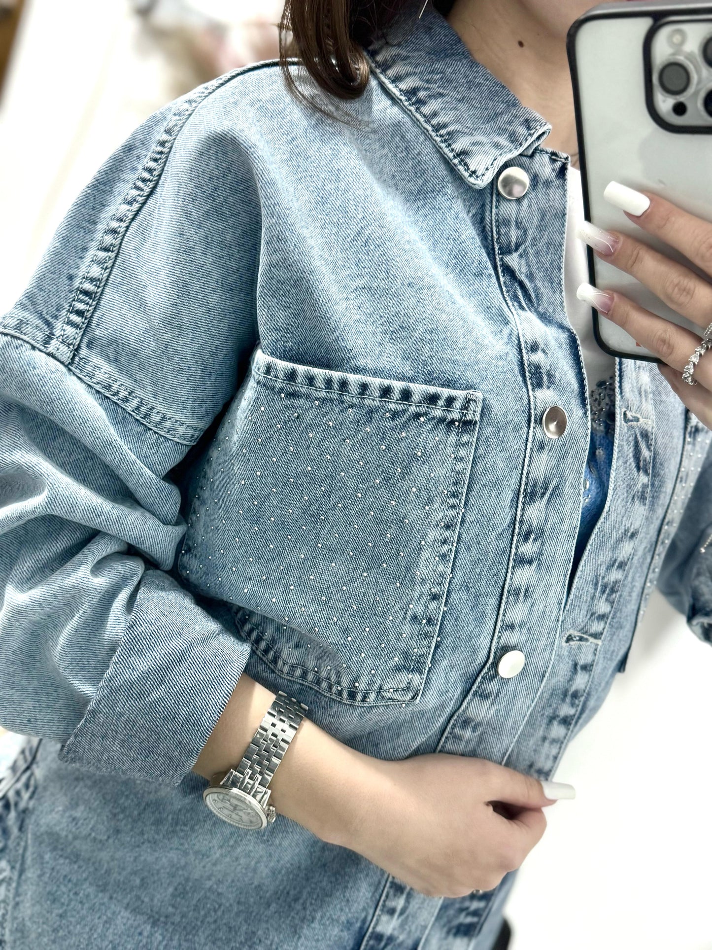 Geaca lunga denim Inna