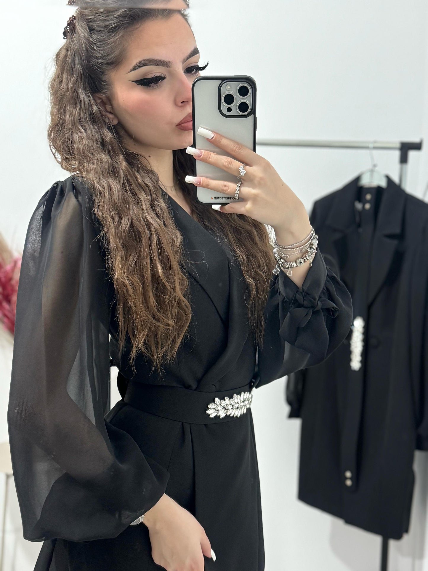 Rochie sacou neagra Bianca