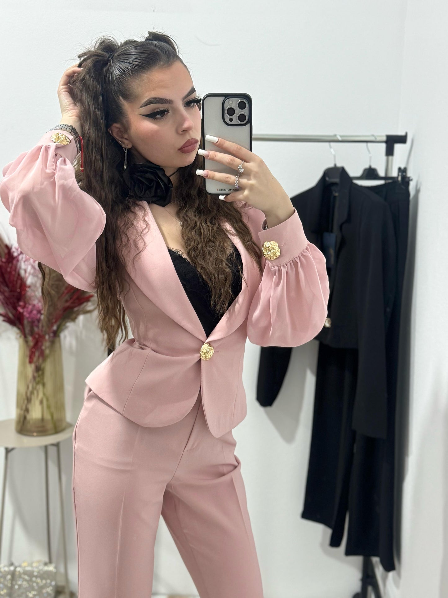 Costum dama elegant, roz Kristinne