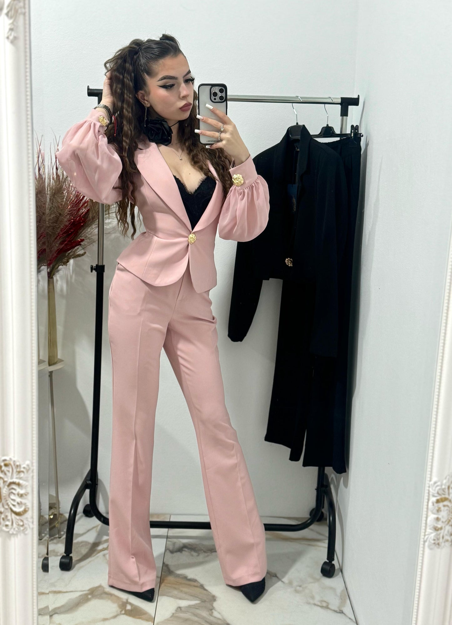 Costum dama elegant, roz Kristinne