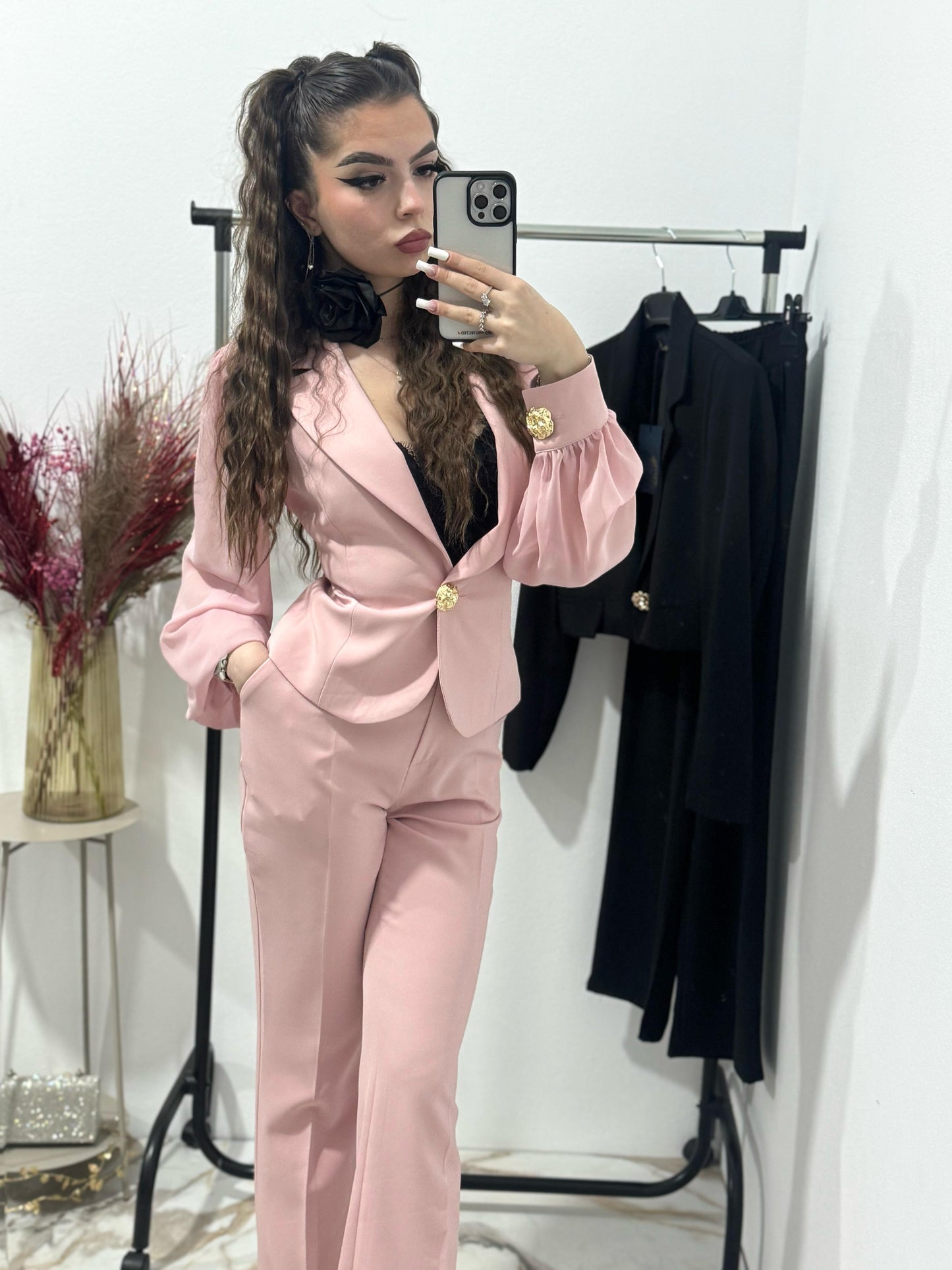Costum dama elegant, roz Kristinne