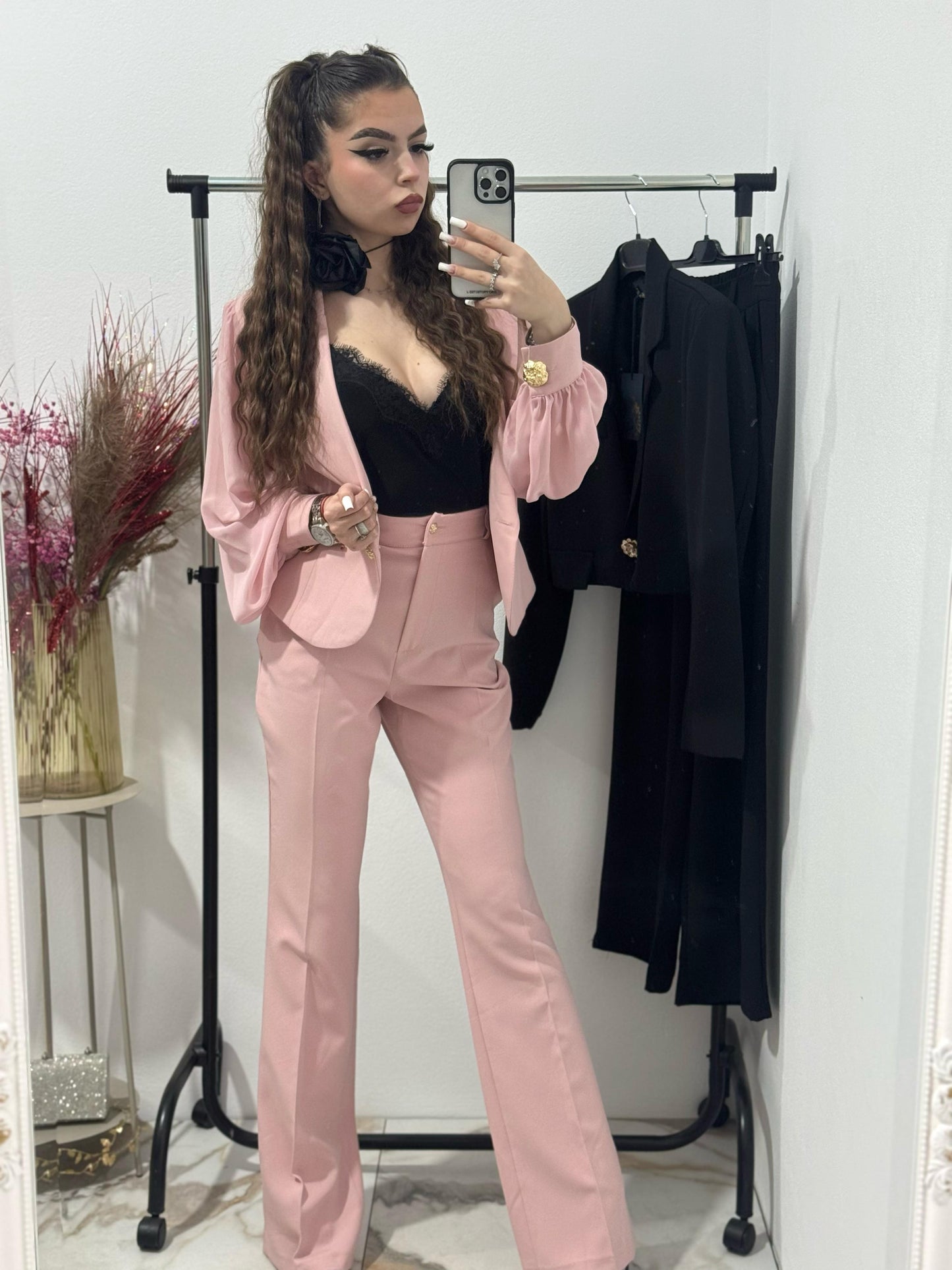 Costum dama elegant, roz Kristinne