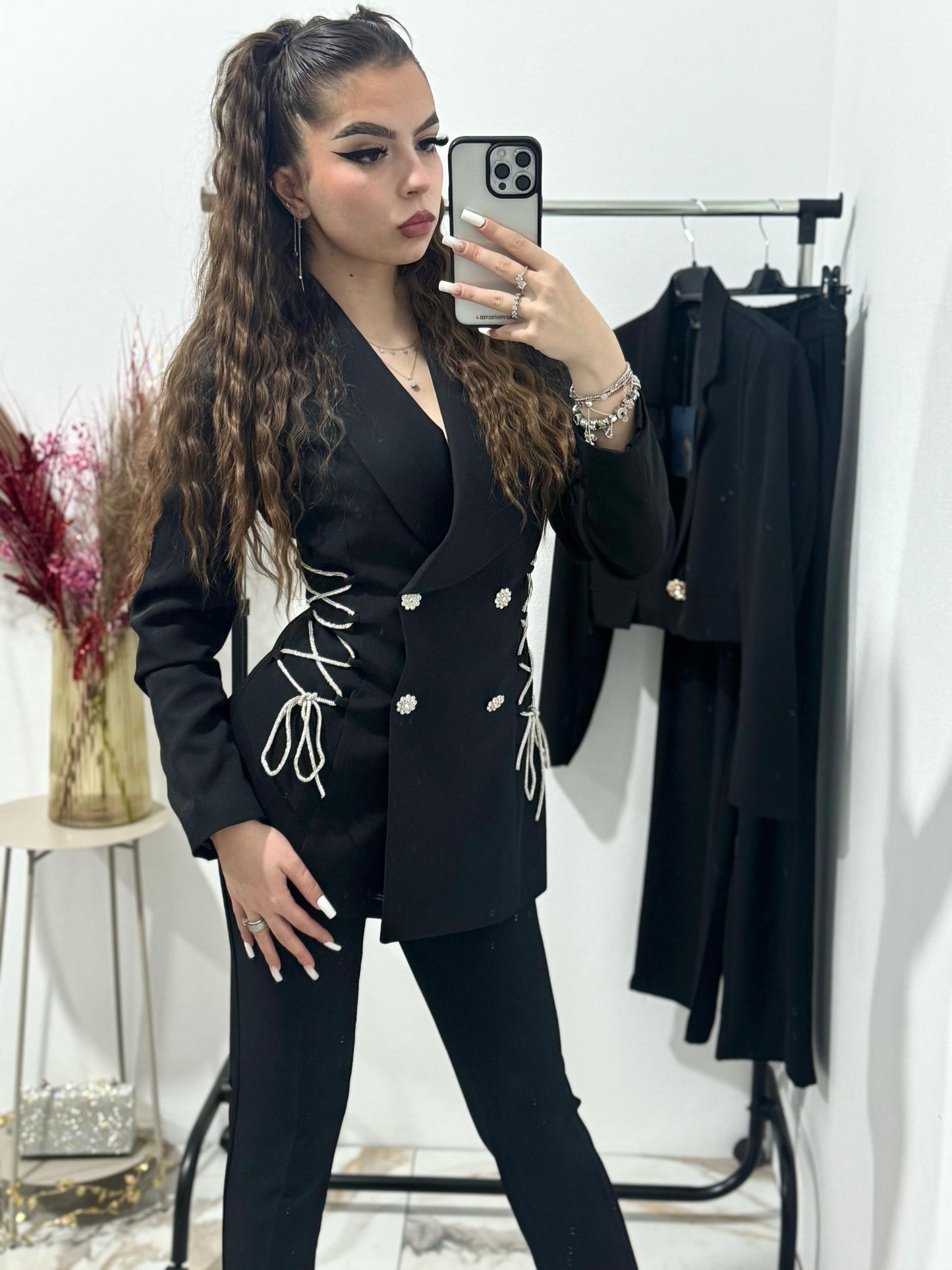 Costum negru elegant Nadine