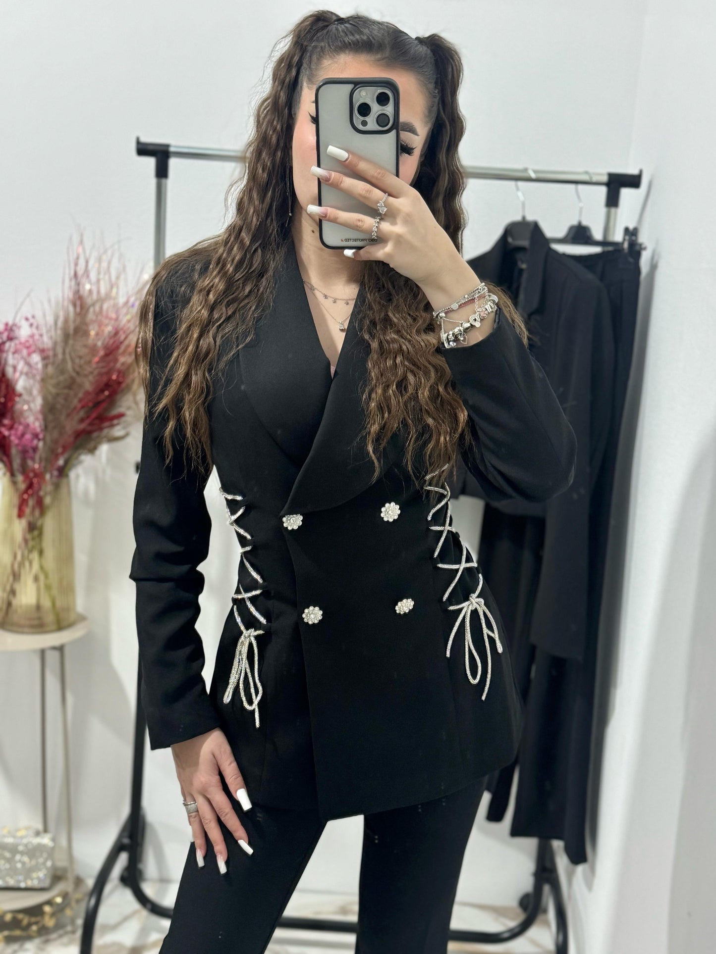 Costum negru elegant Nadine