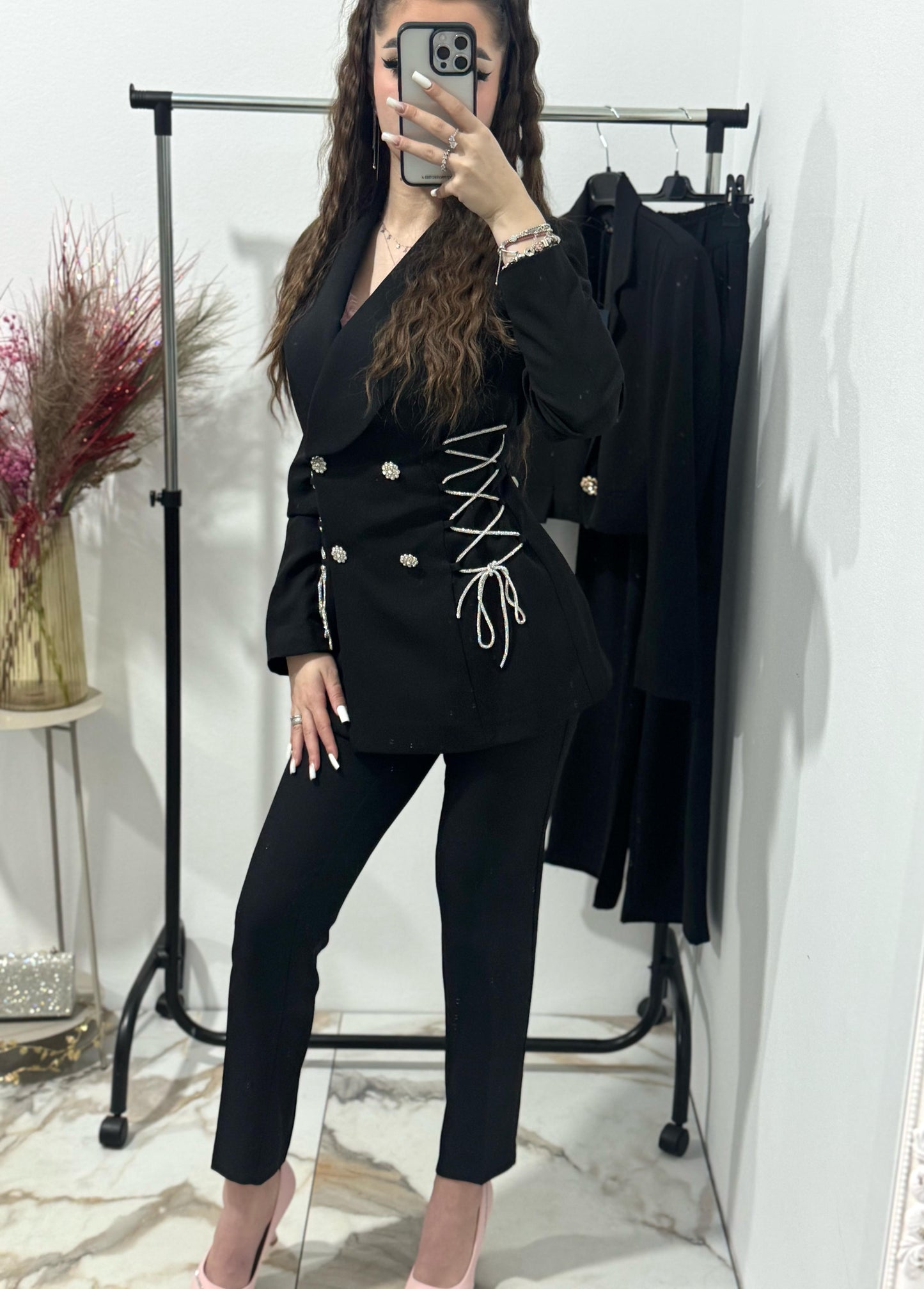 Costum negru elegant Nadine