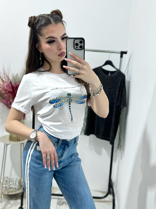 Tricou dama alb Lili