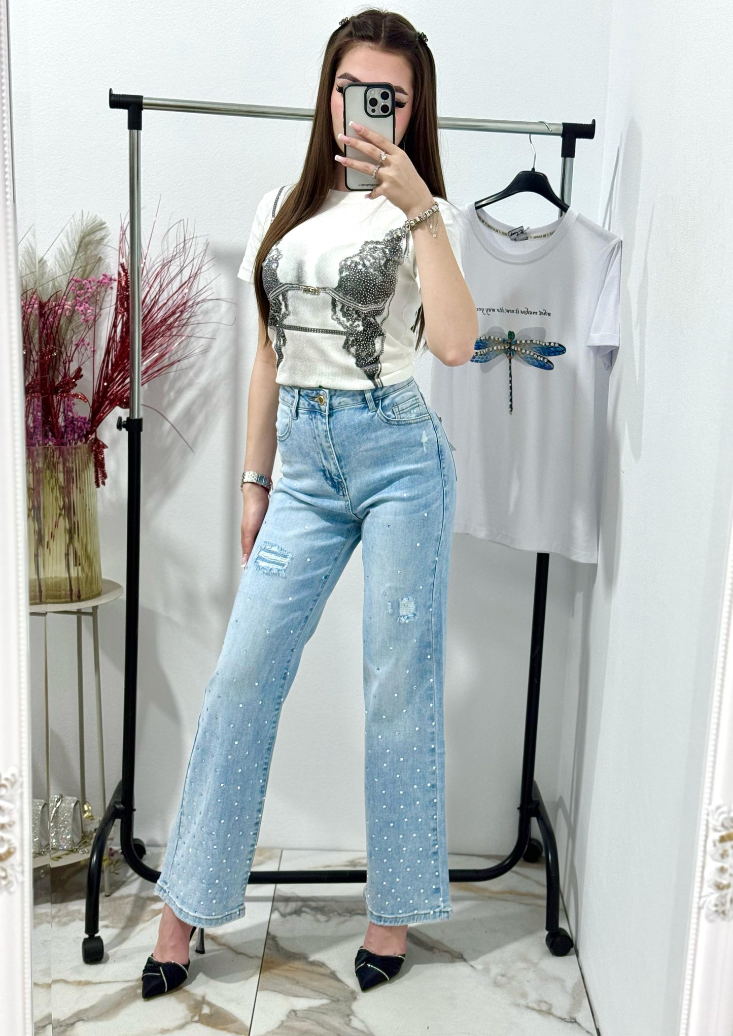Blugi albastri wideleg M'Sara