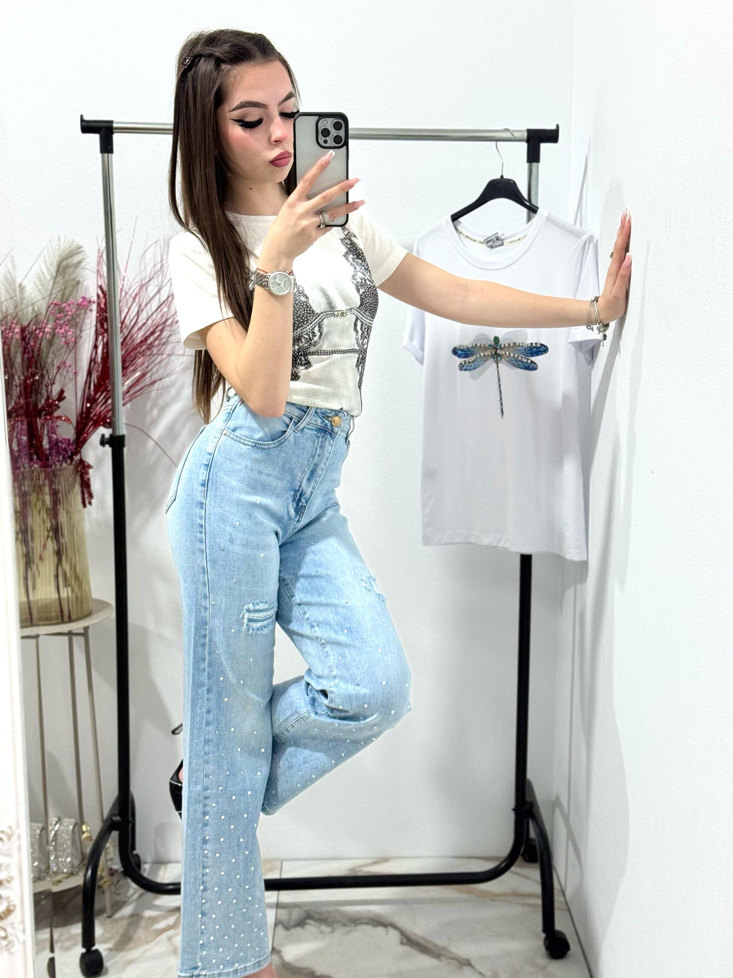 Blugi albastri wideleg M'Sara
