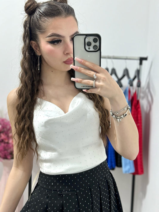 Maieu elegant cu cristale stanțate Sonya