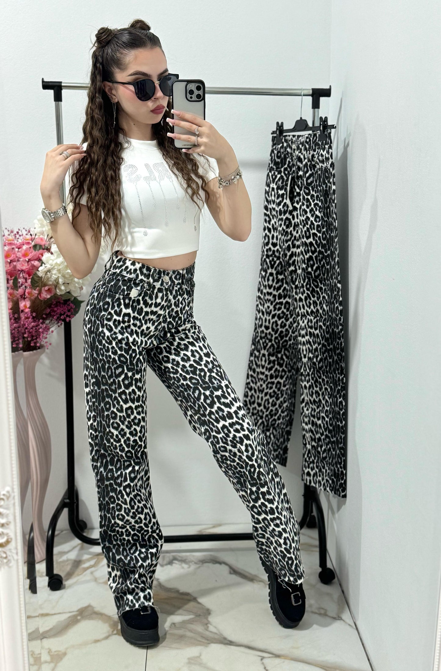 Blugi wide leg Nadine
