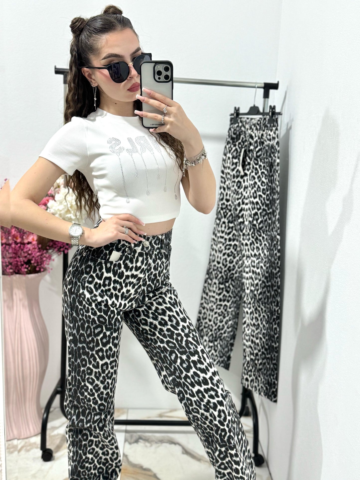 Blugi wide leg Nadine