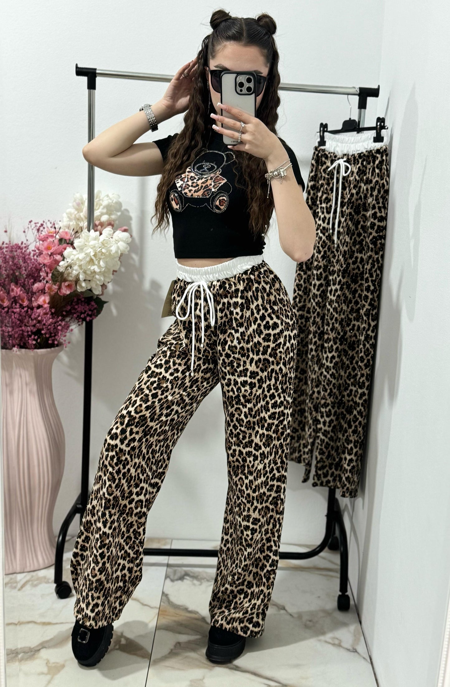 Compleu cu imprimeu leopard Teddy