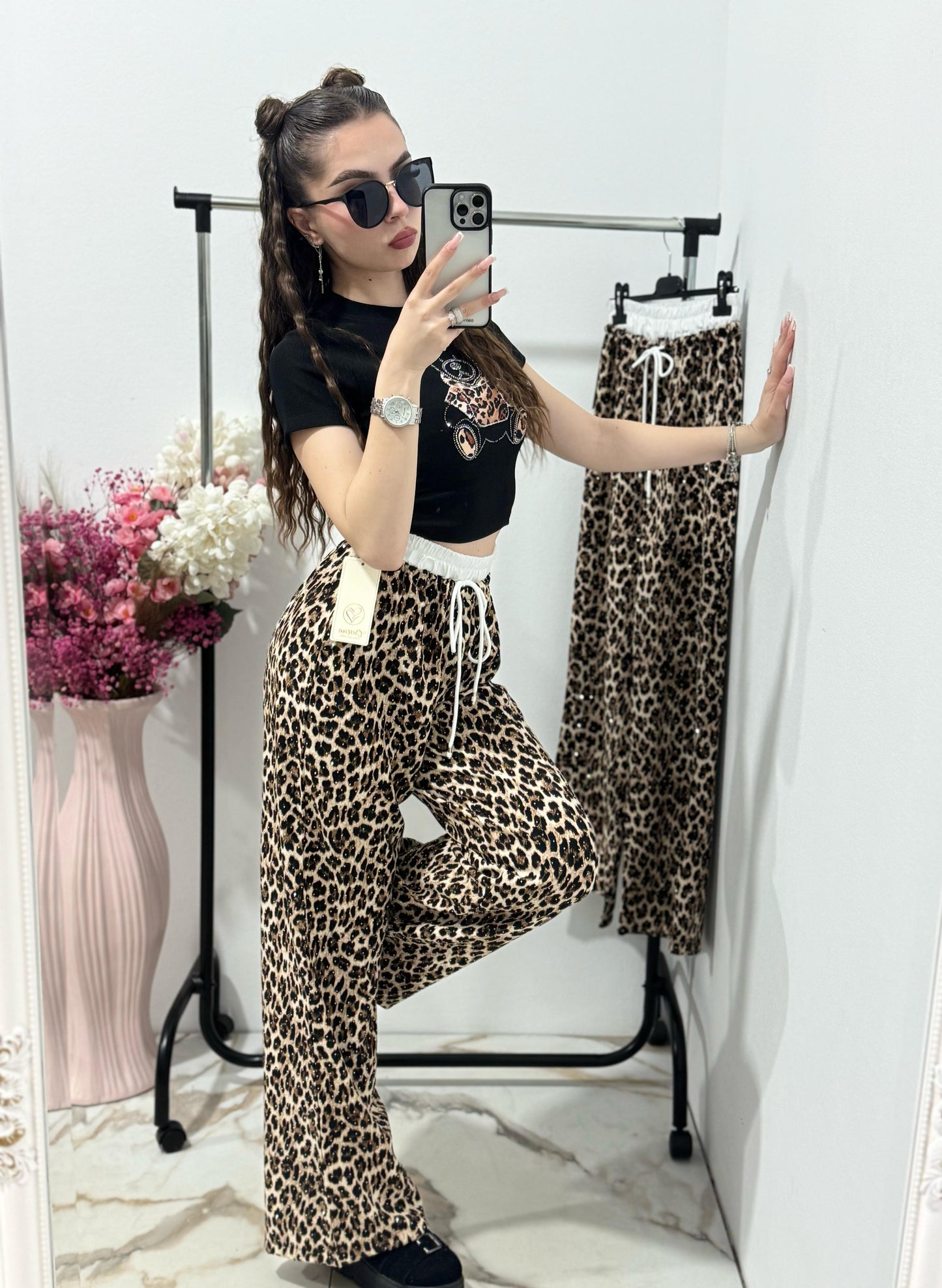 Compleu cu imprimeu leopard Teddy