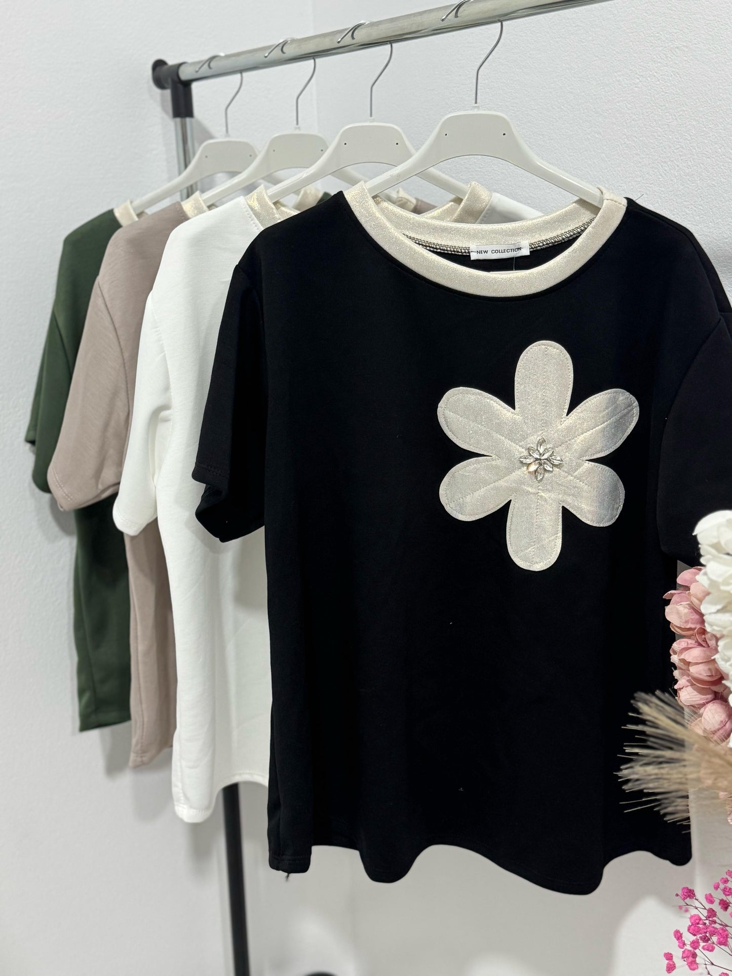Bluza din viscoza Gold Flower