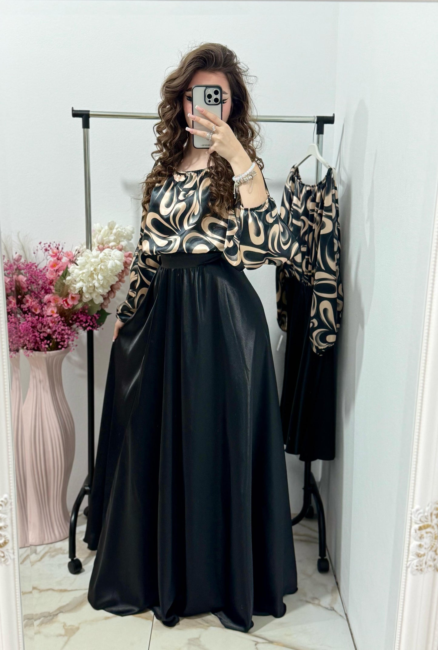 Rochie din satin lunga Helen