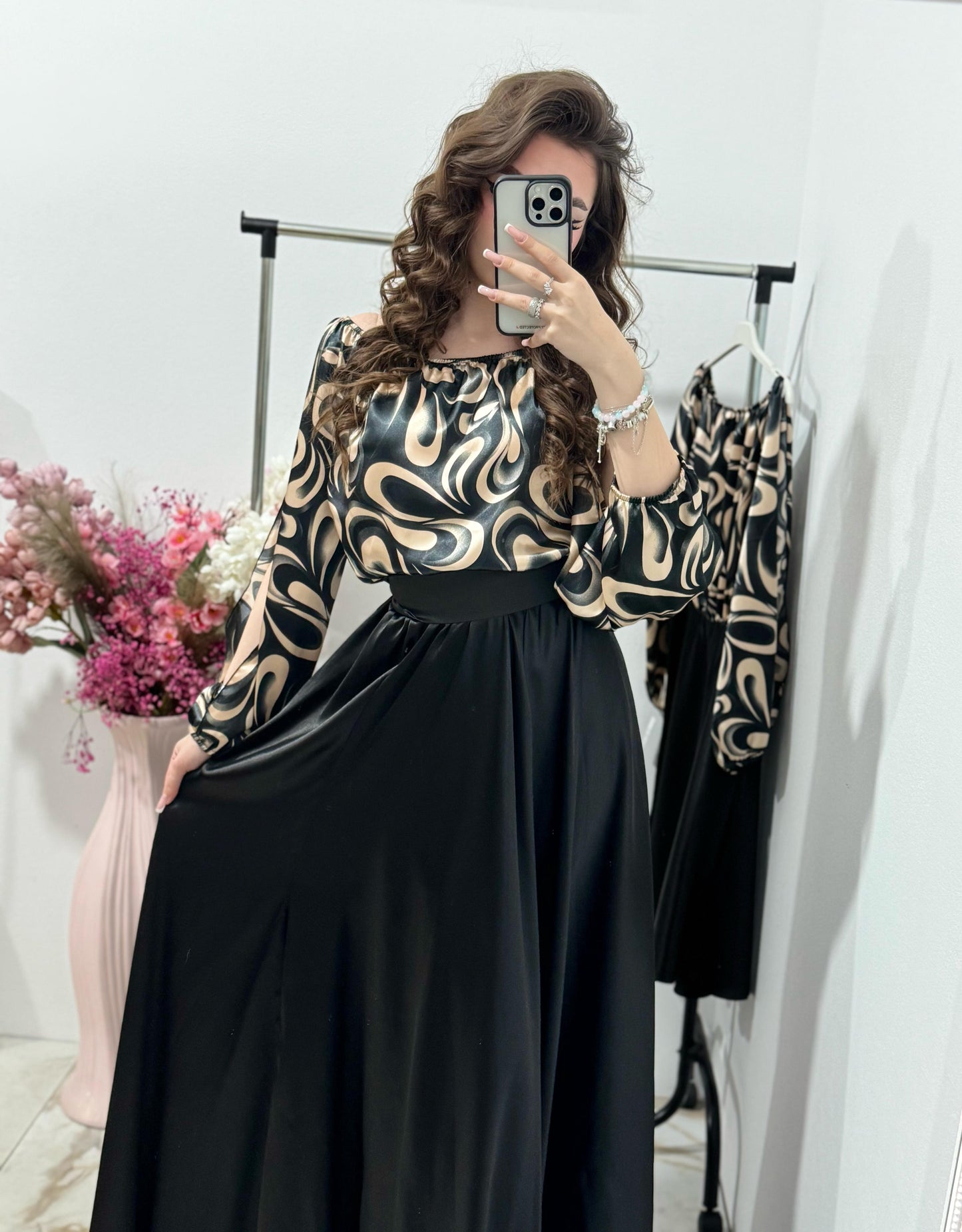 Rochie din satin lunga Helen