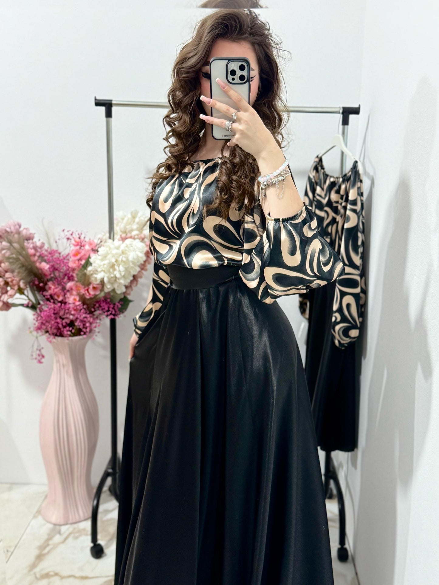 Rochie din satin lunga Helen