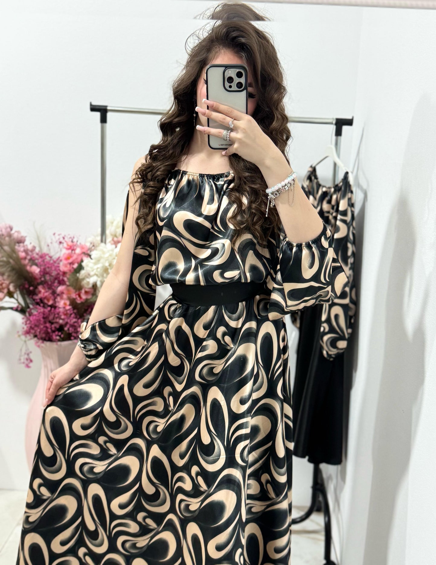 Rochie din satin Karina