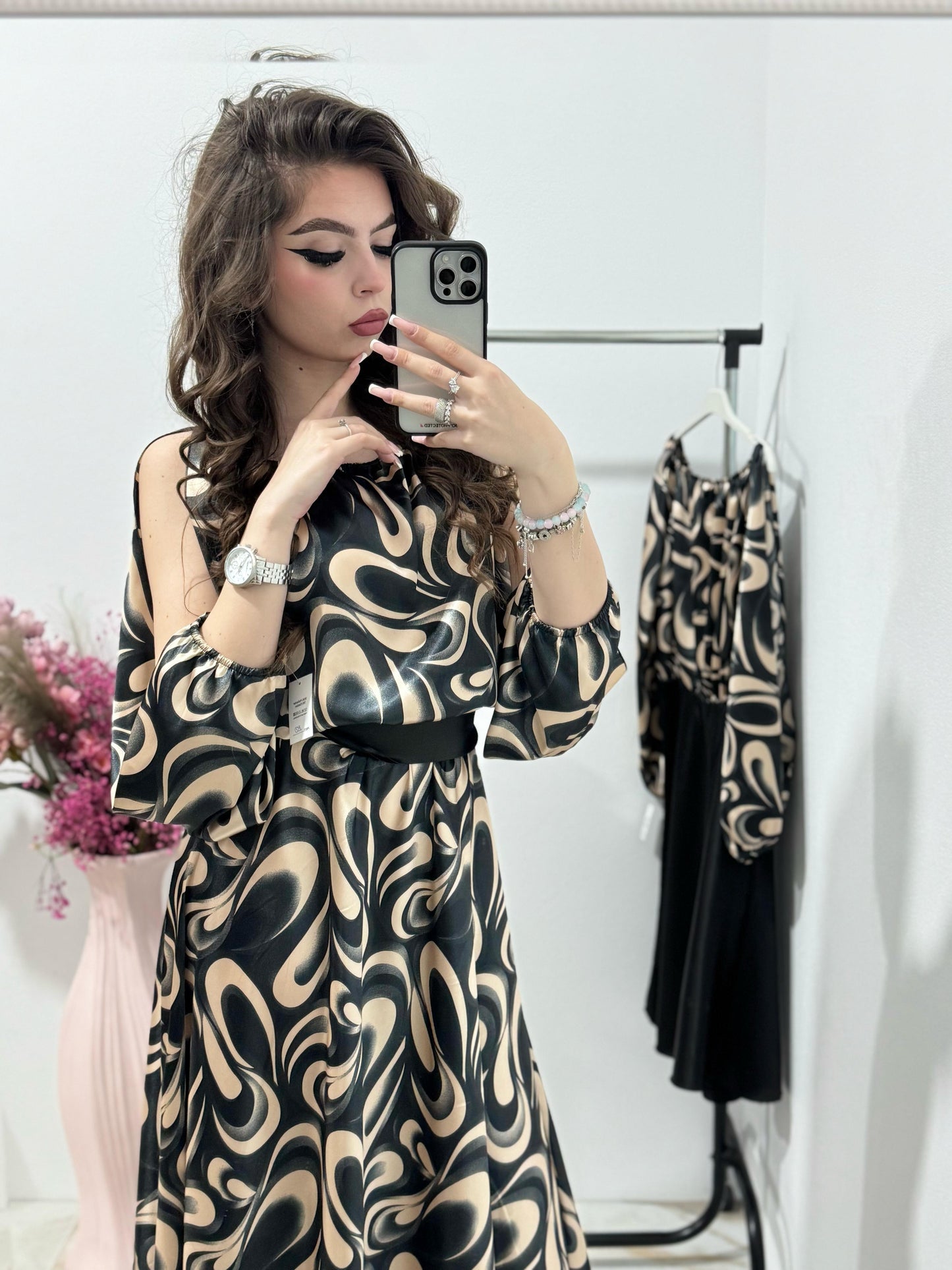 Rochie din satin Karina