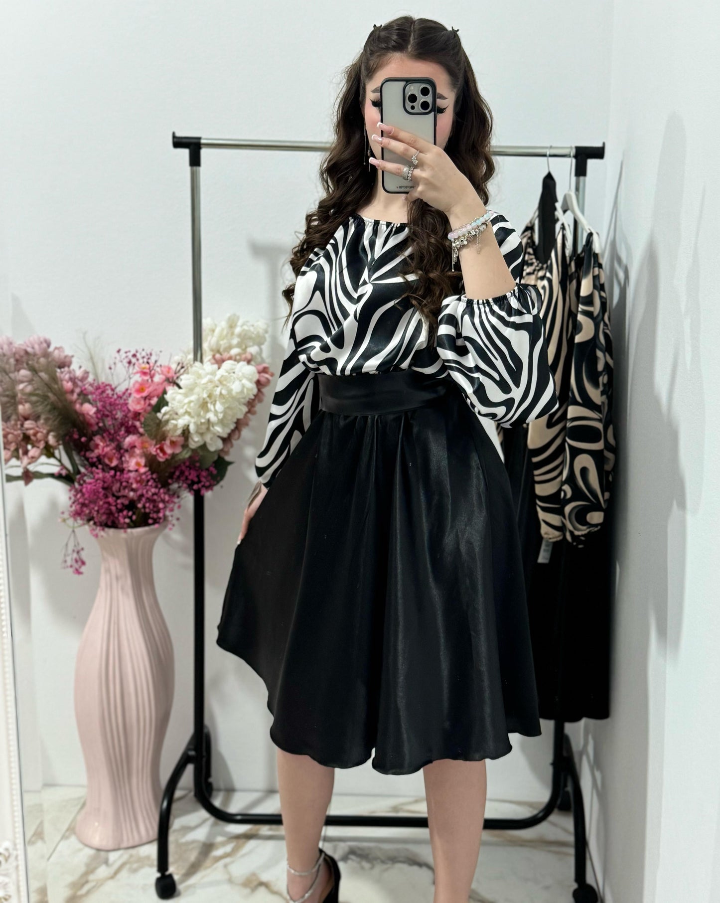 Rochie din satin scurta Bianca