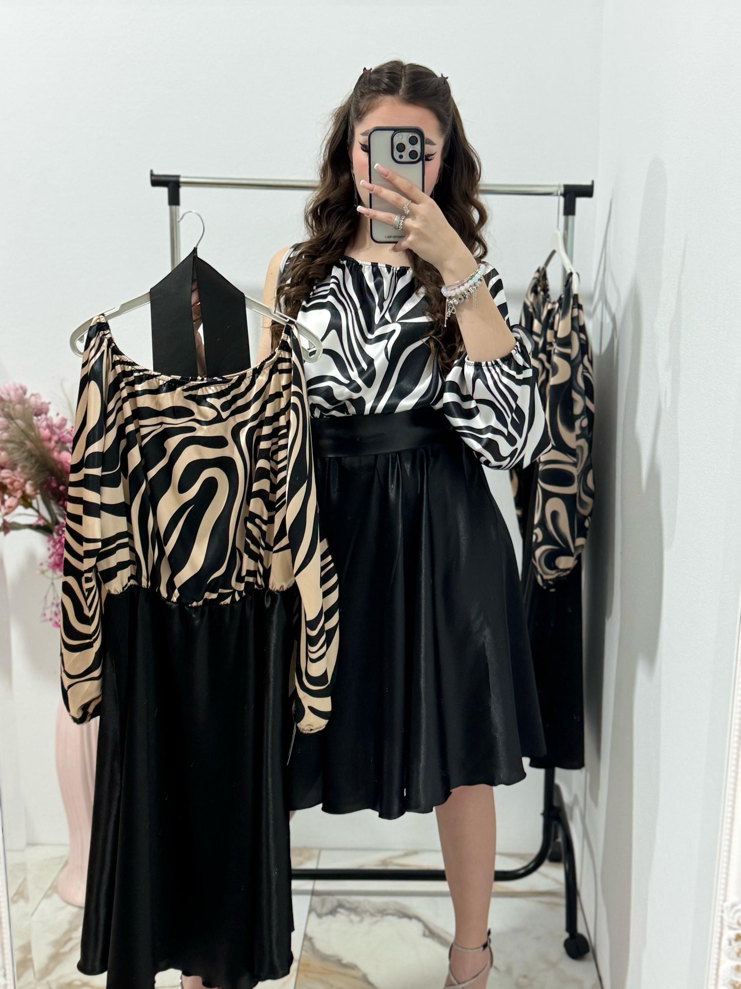 Rochie din satin scurta Bianca