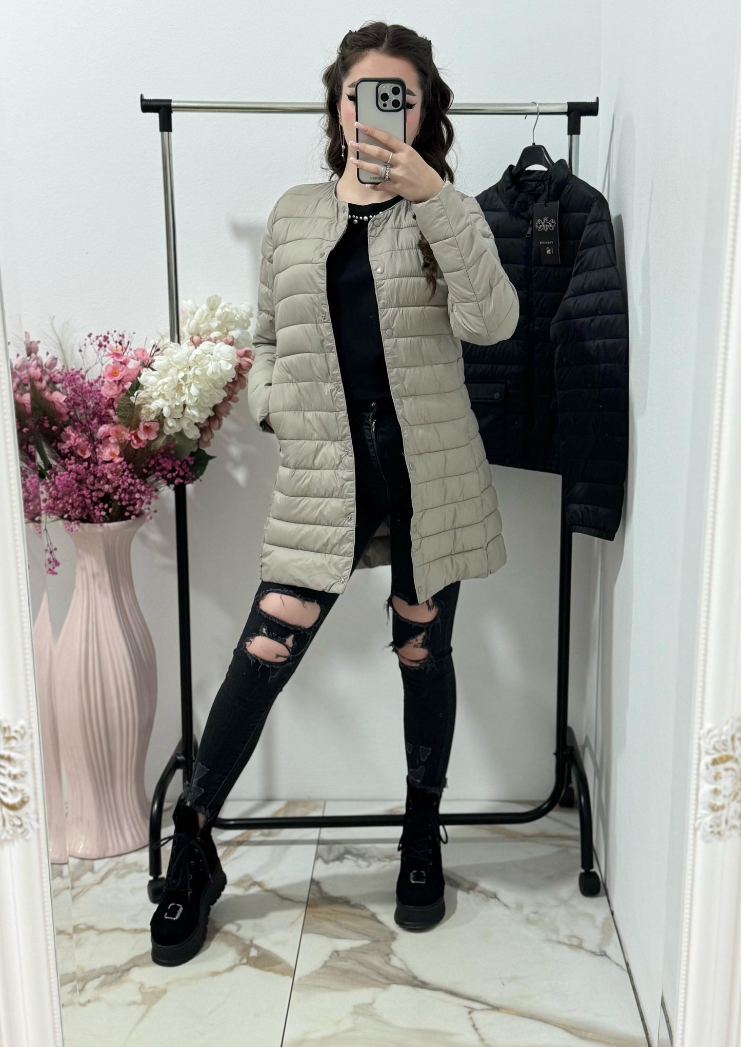 Geaca beige Bella