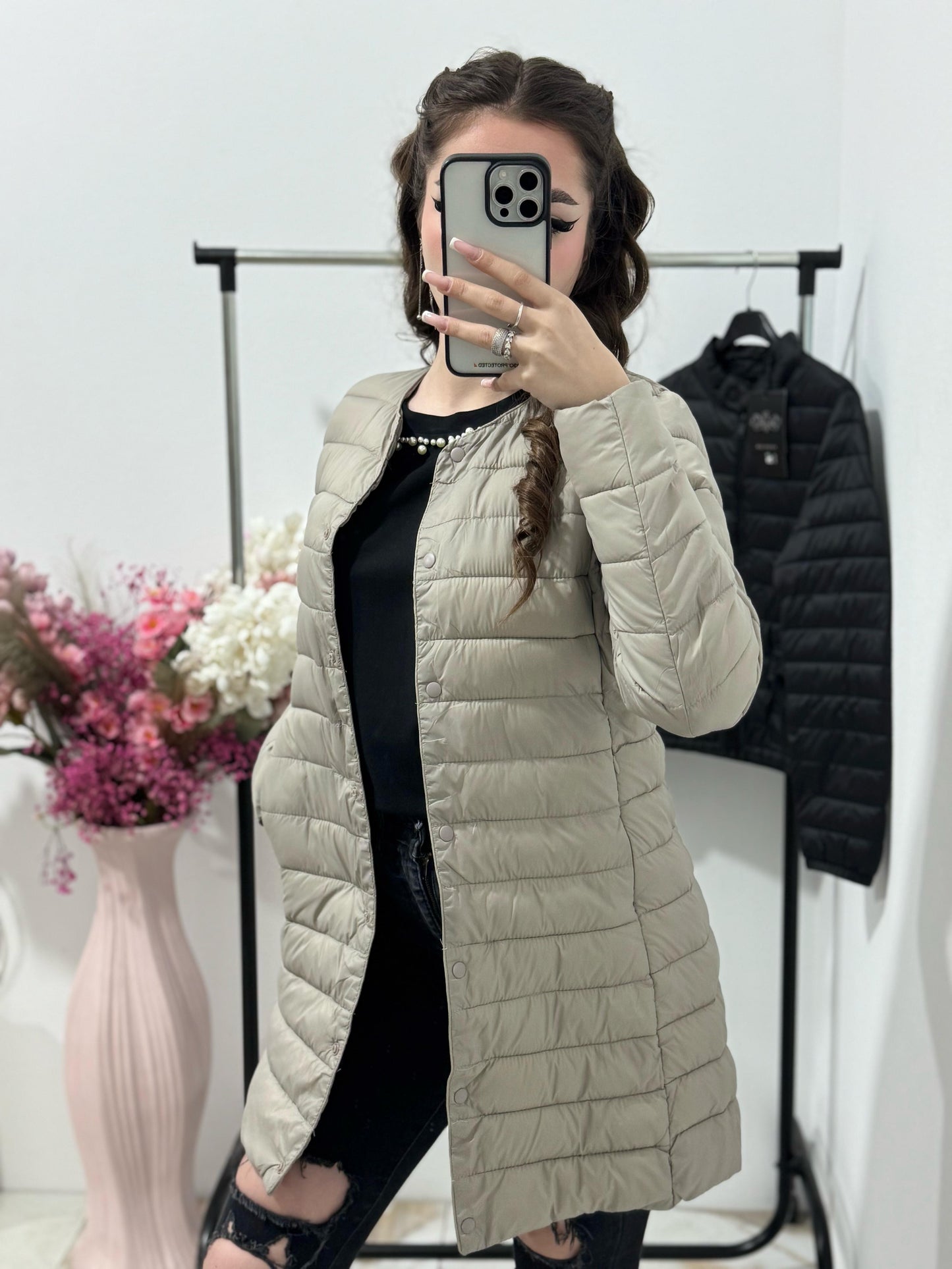 Geaca beige Bella