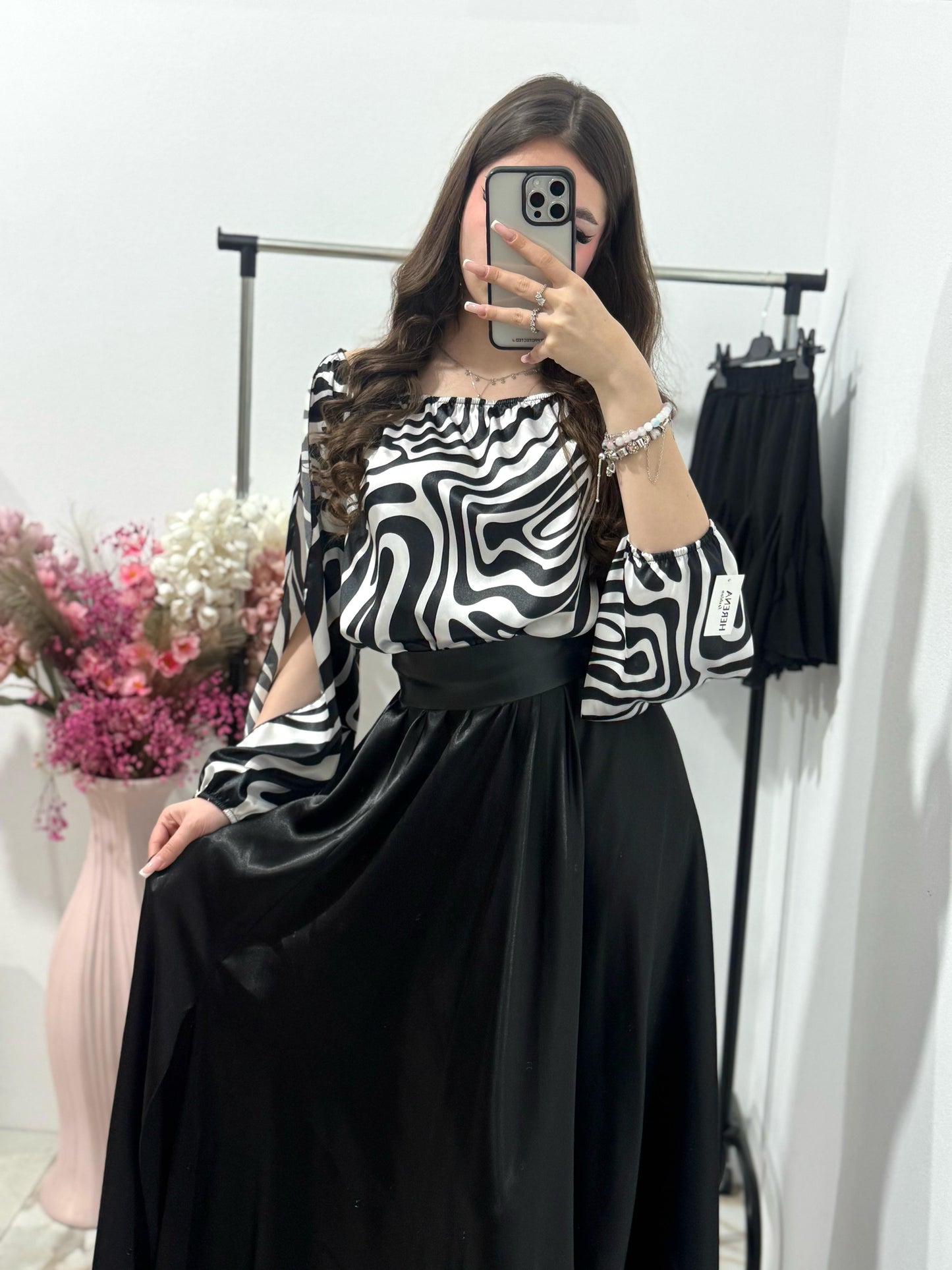 Rochie lunga din satin Olga