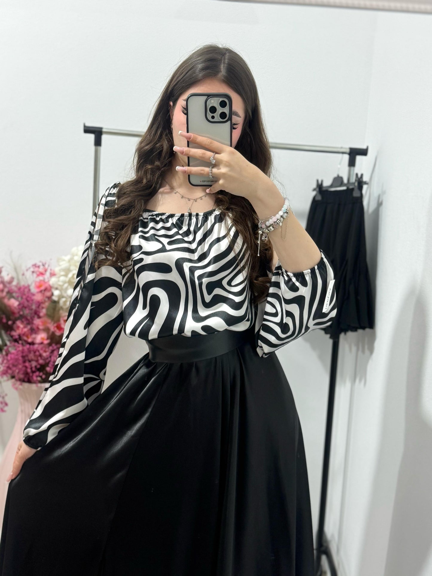 Rochie lunga din satin Olga