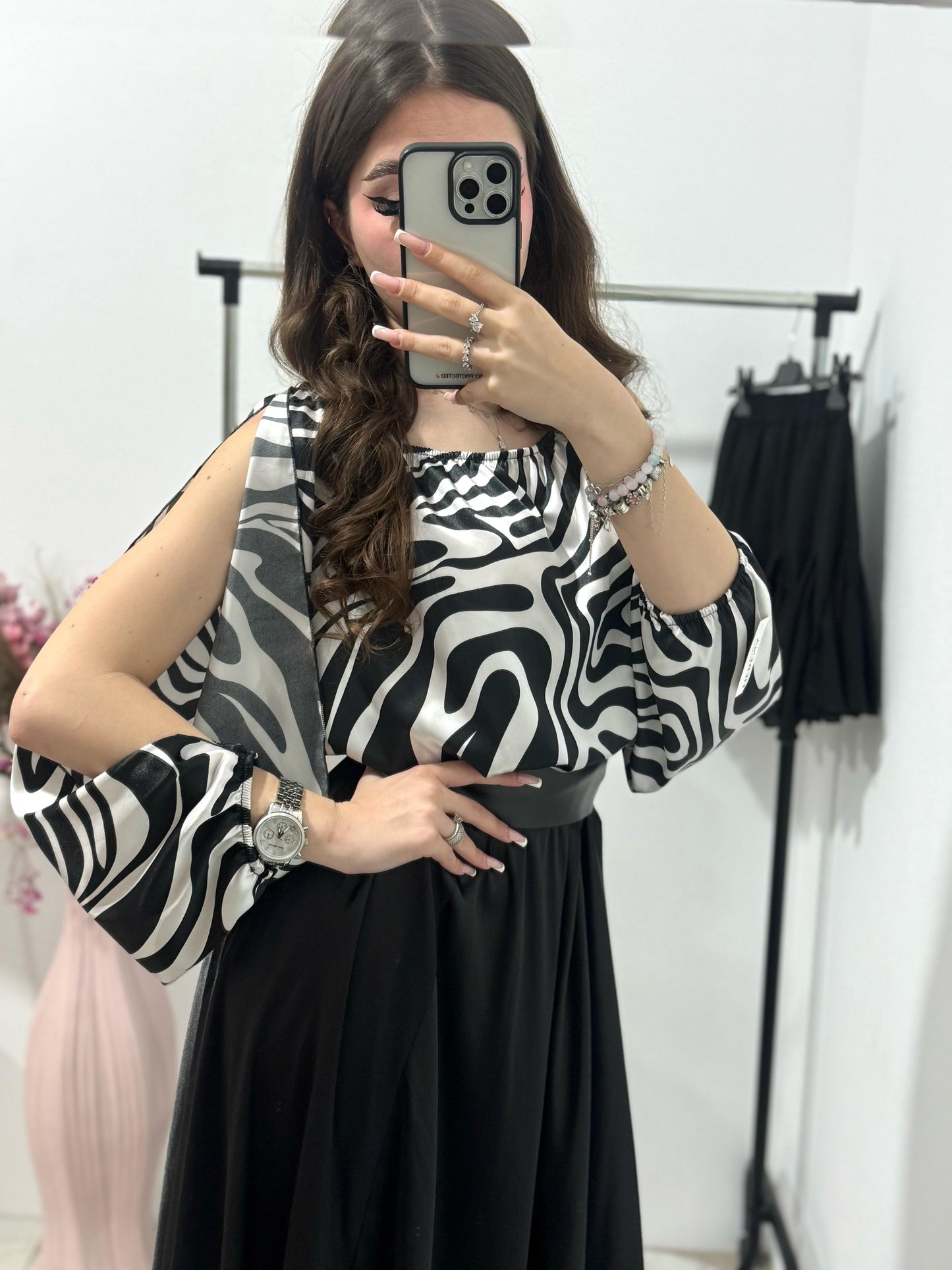 Rochie lunga din satin Olga