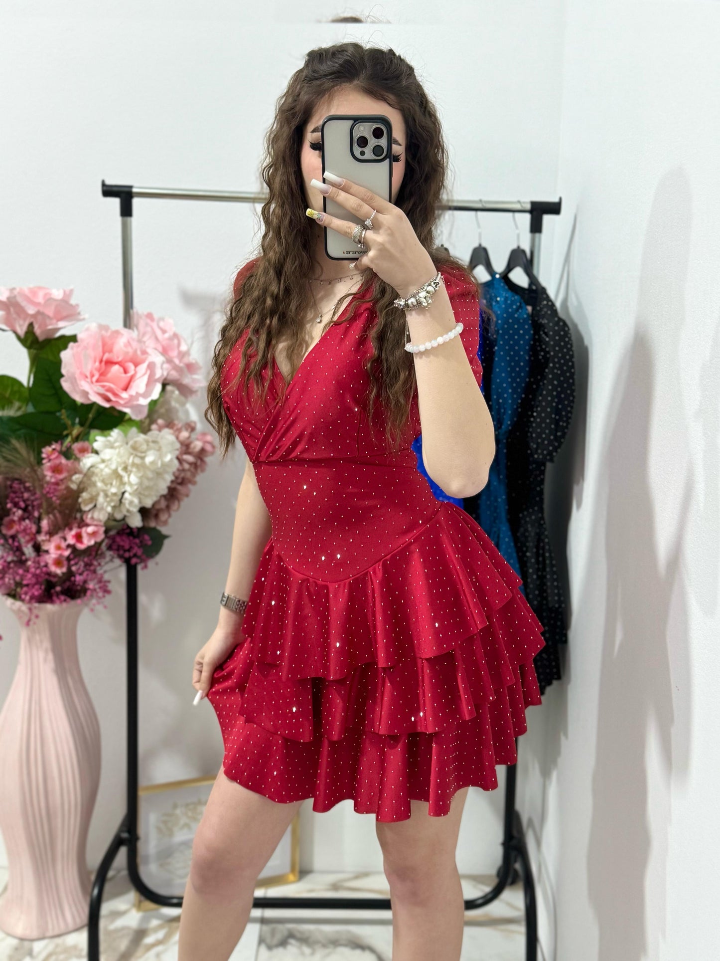 Rochie cu cristale stantate Otilia