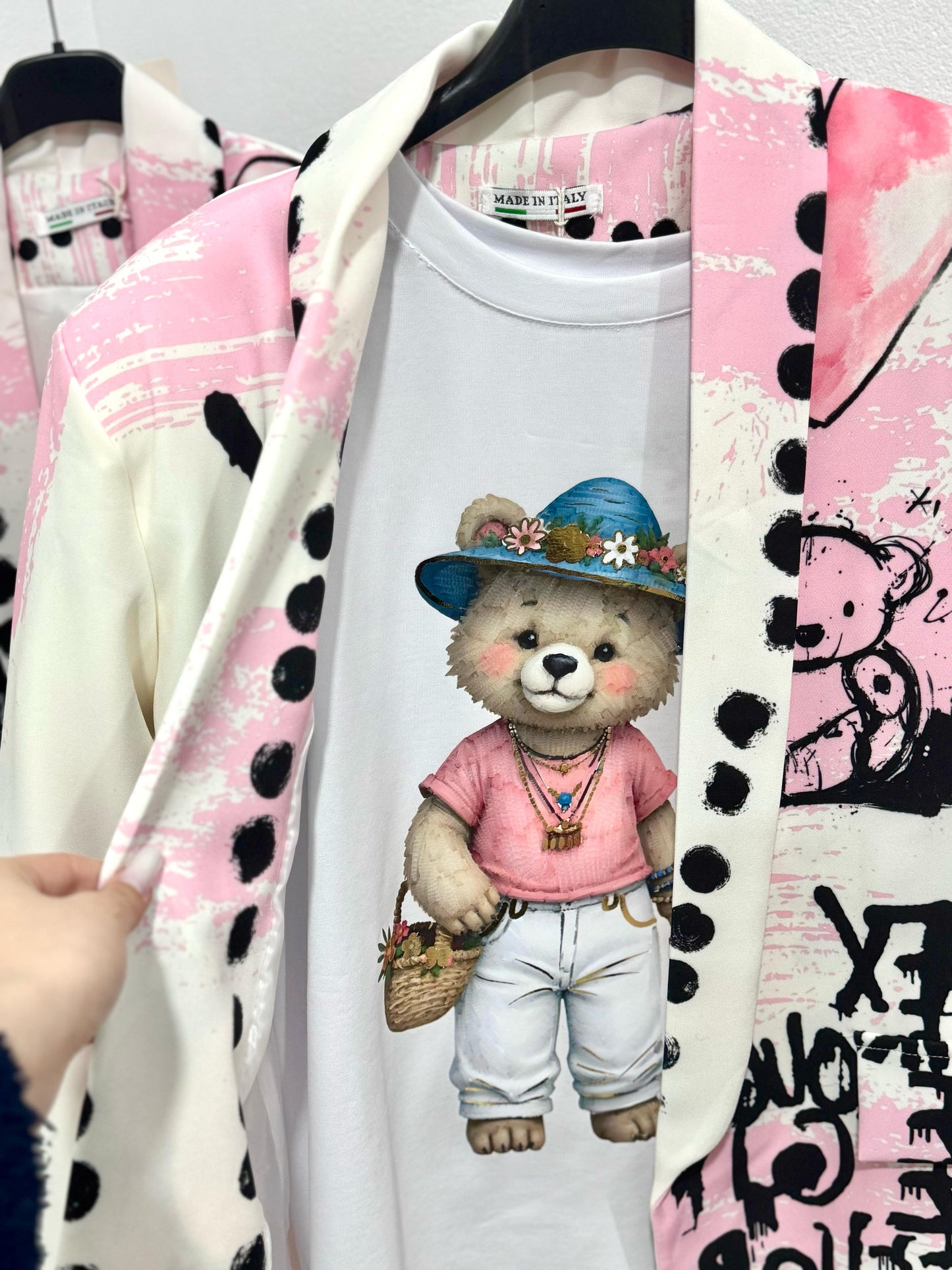 Set sacou + tricot Pink Bear