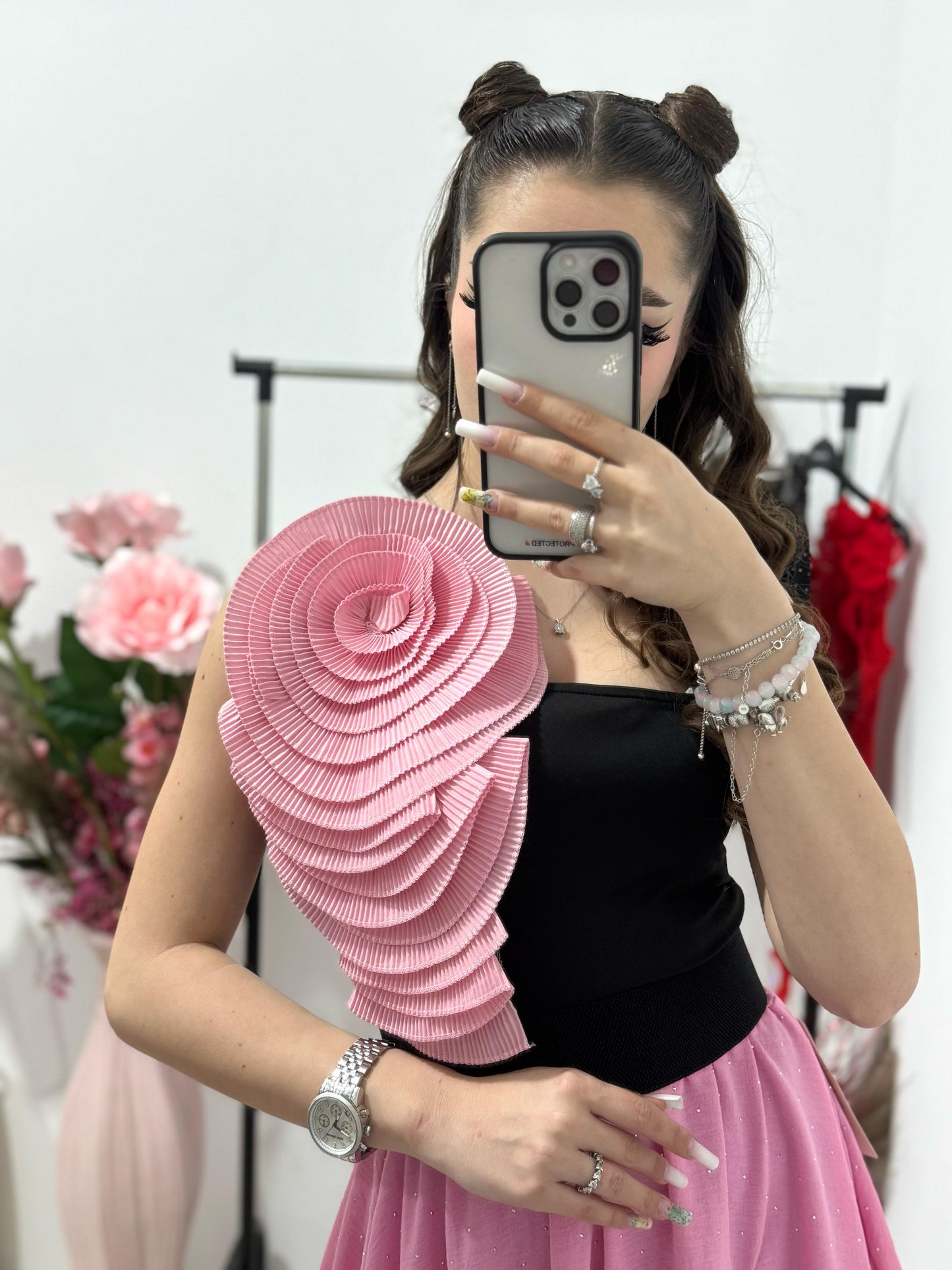 Body dama negru/roz Miruna