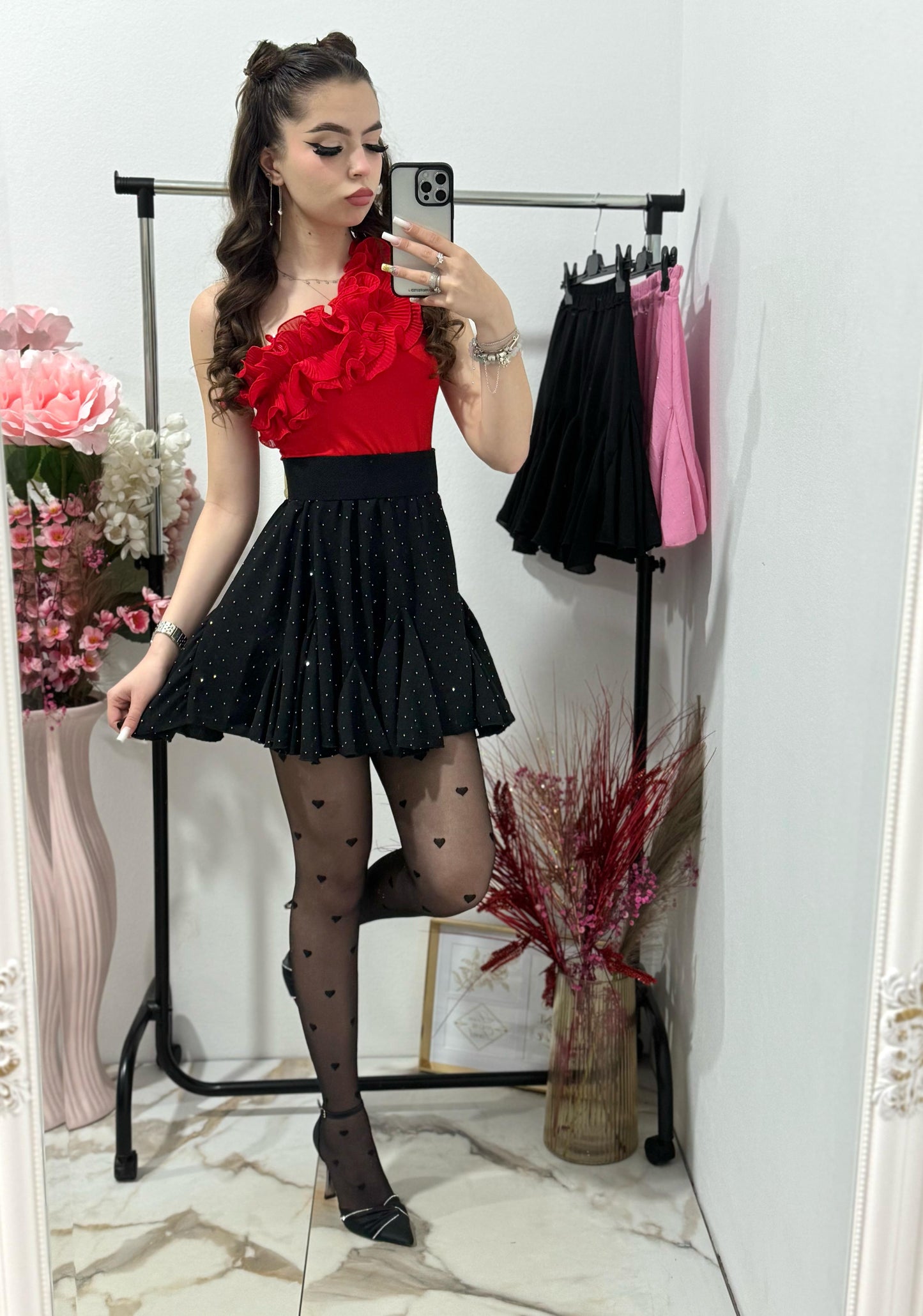 Body dama rosu Clarisse