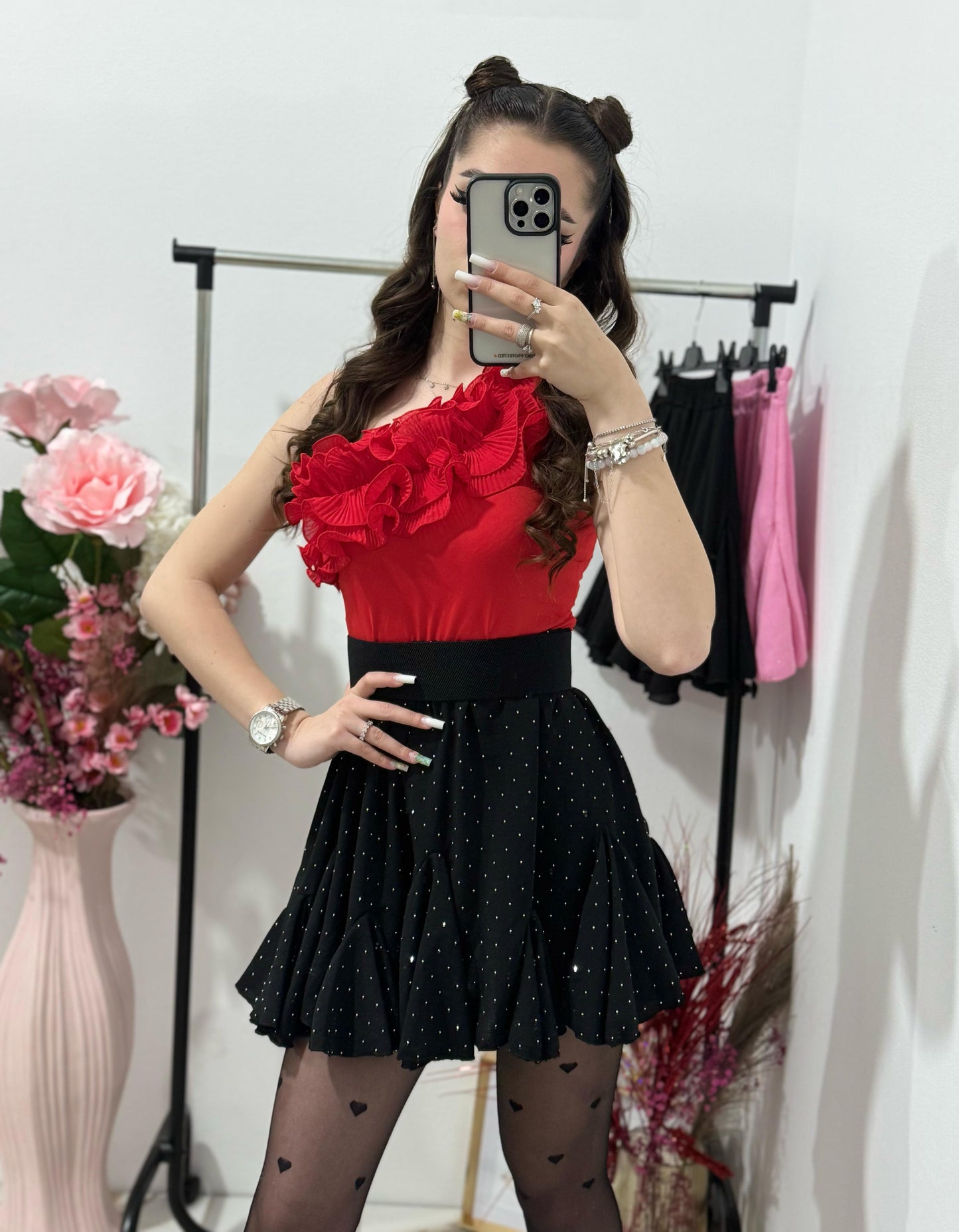 Body dama rosu Clarisse