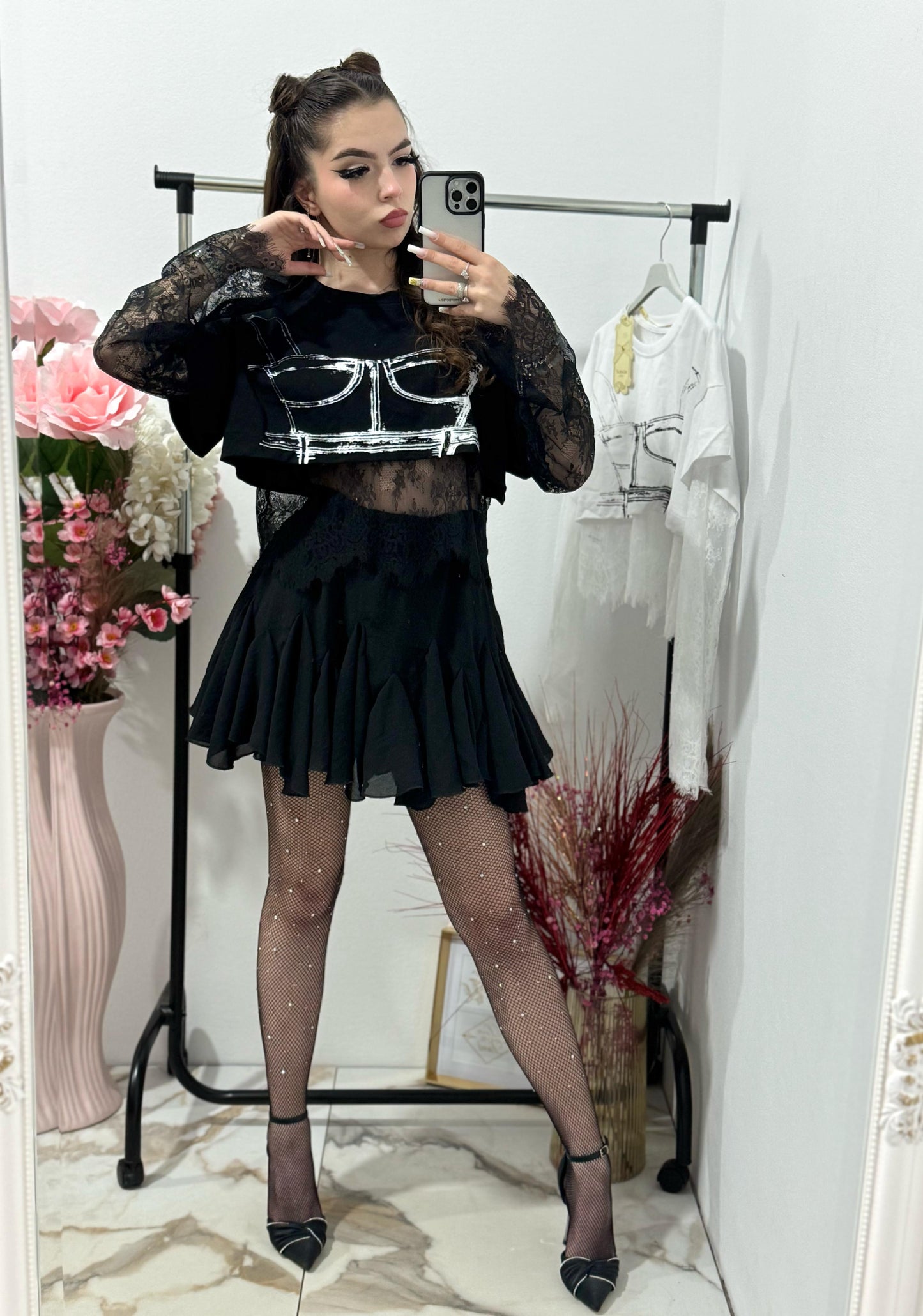 Tricou negru Selena