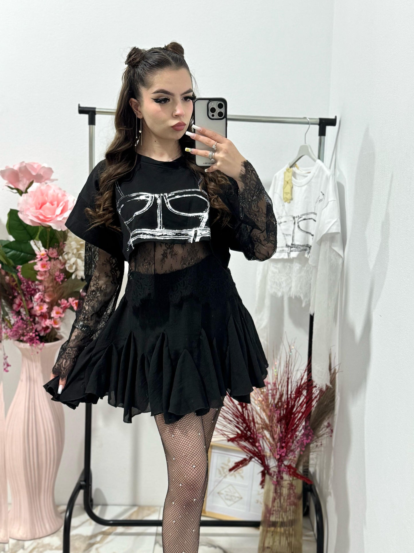 Tricou negru Selena