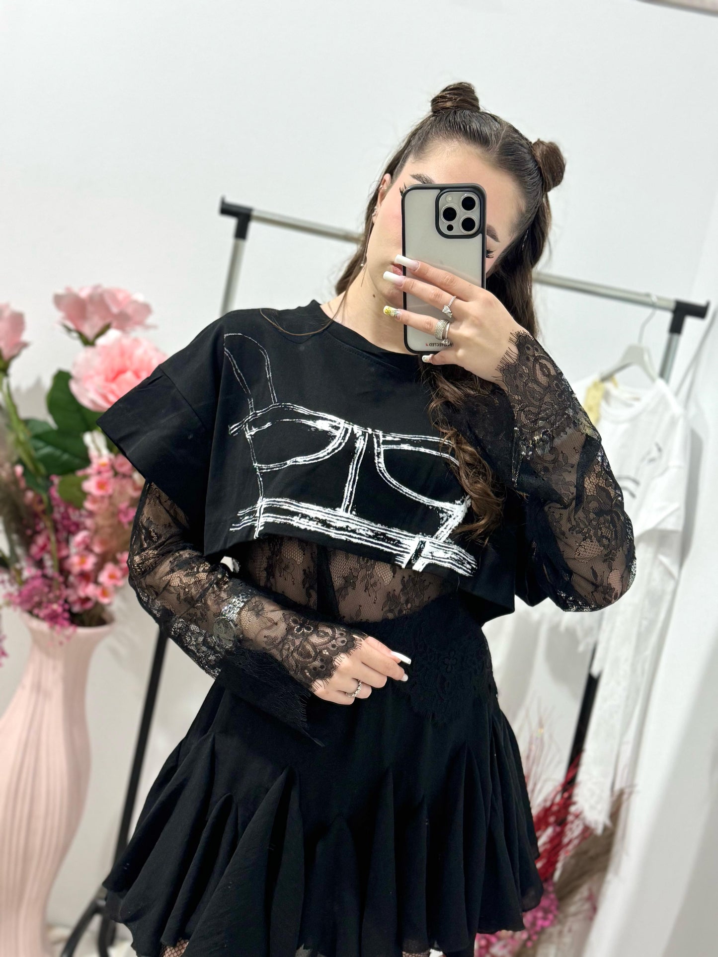 Tricou negru Selena