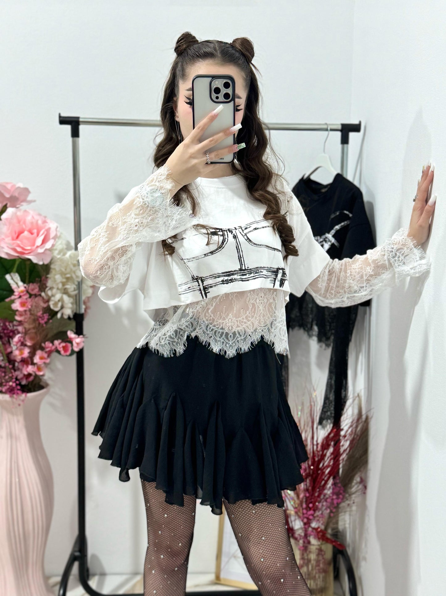 Tricou alb Selena