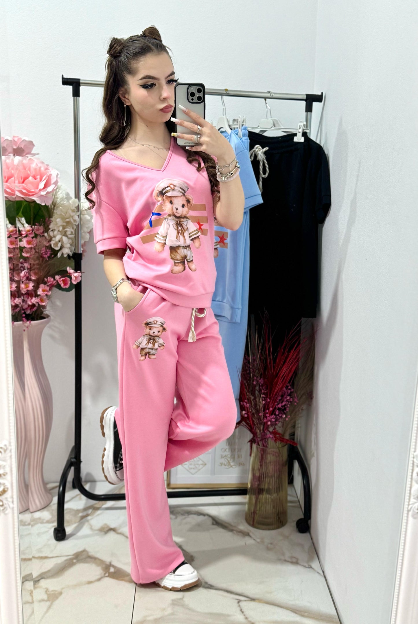 Compleu cu pantalon lejer Navy Bear