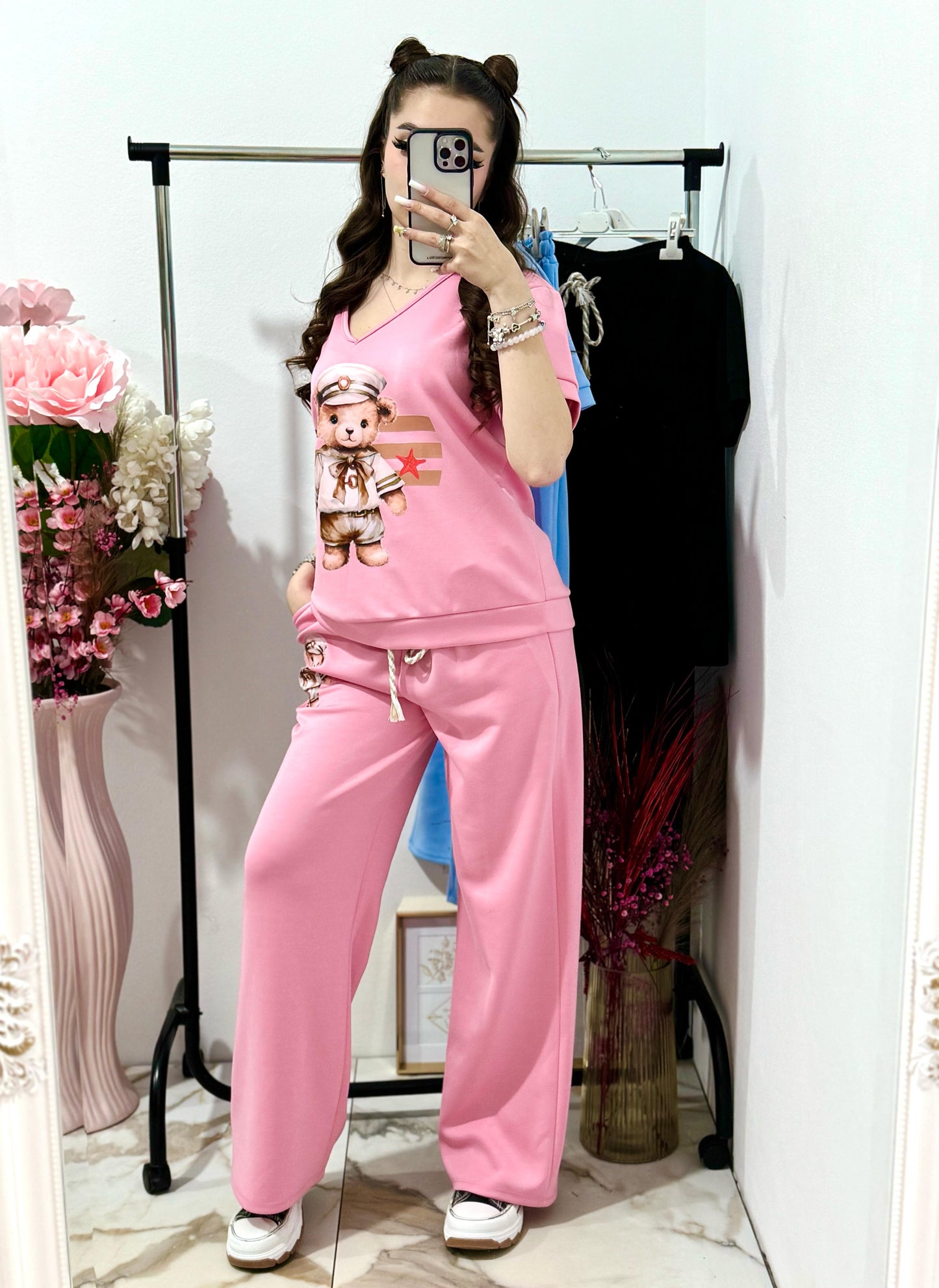 Compleu cu pantalon lejer Navy Bear