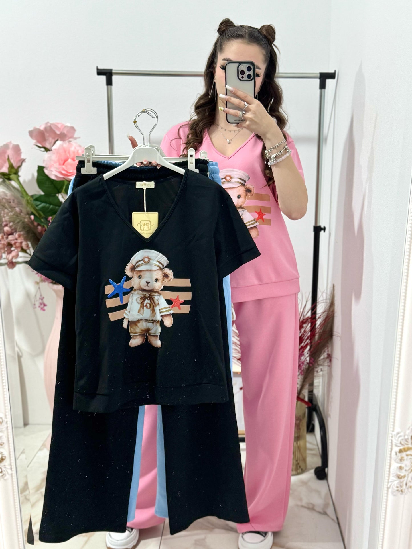 Compleu cu pantalon lejer Navy Bear