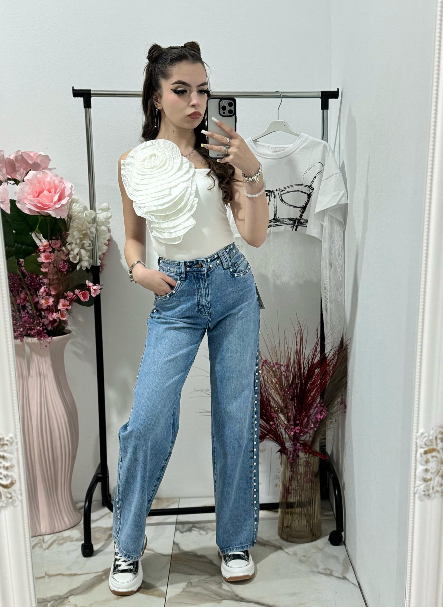 Blugi wide leg Claude